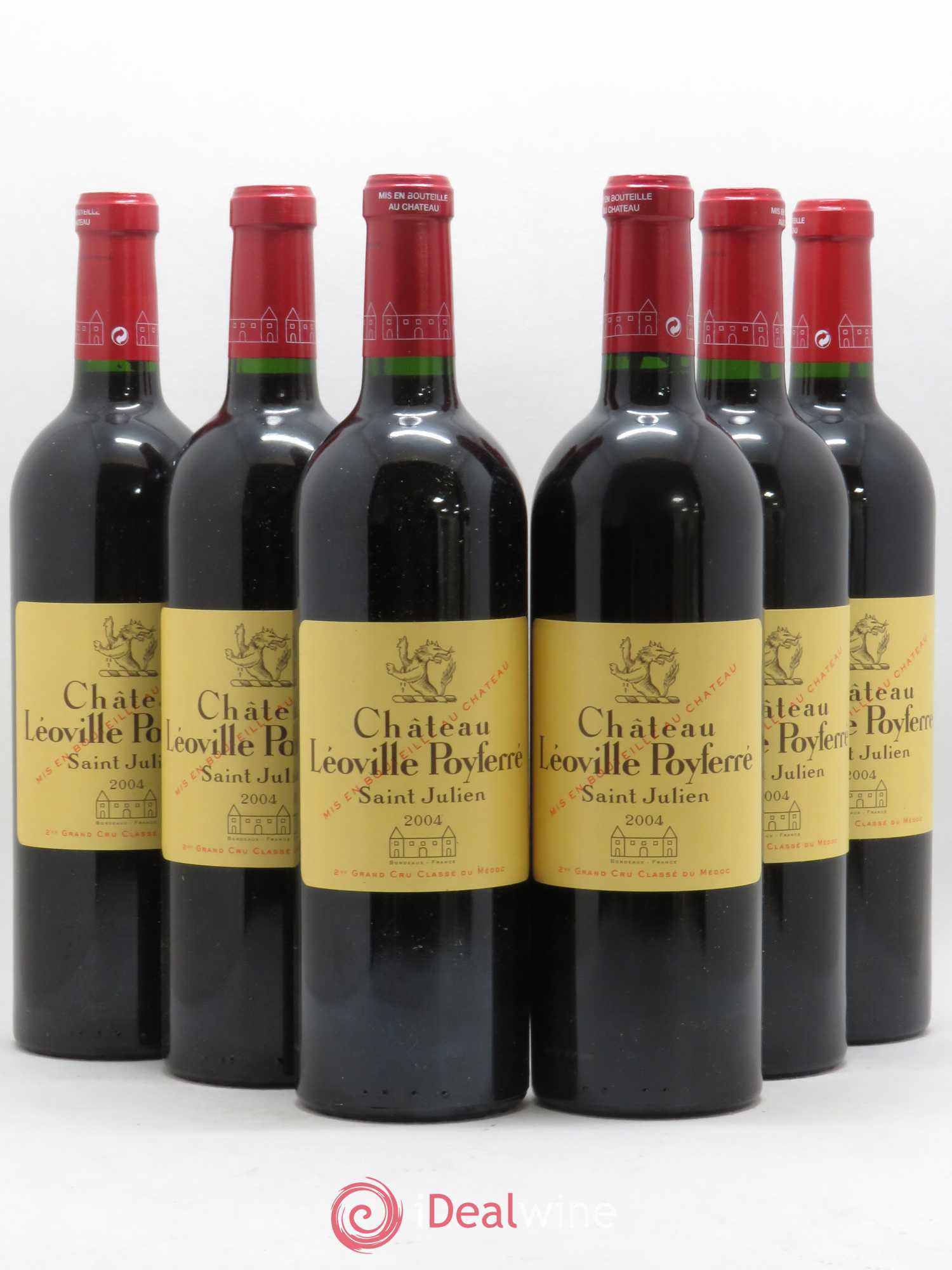 Château Léoville Poyferré 2ème Grand Cru Classé 2004 - Lot de 6 bouteilles - 0