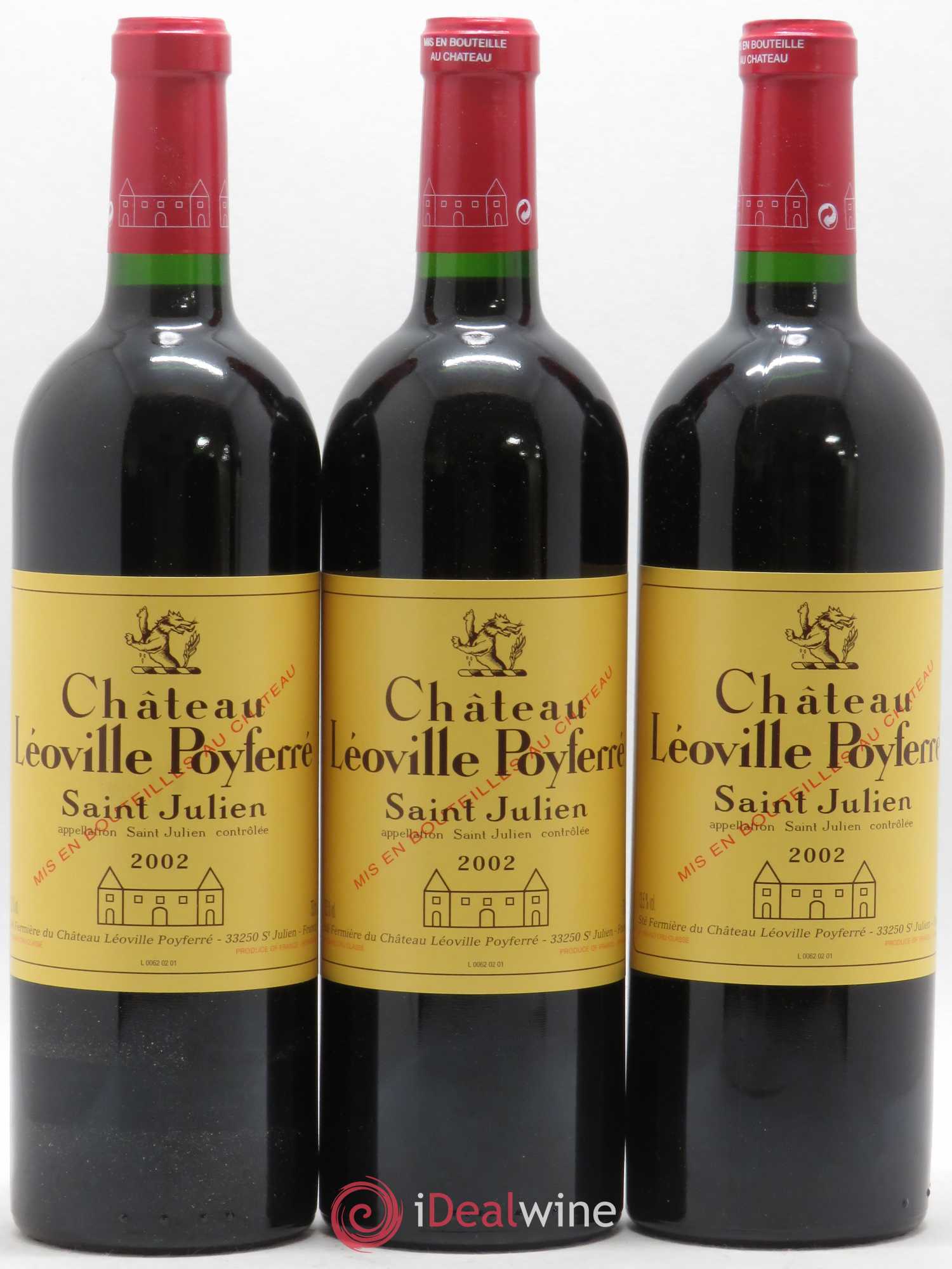 Château Léoville Poyferré 2ème Grand Cru Classé 2002 - Lot de 6 bouteilles - 1
