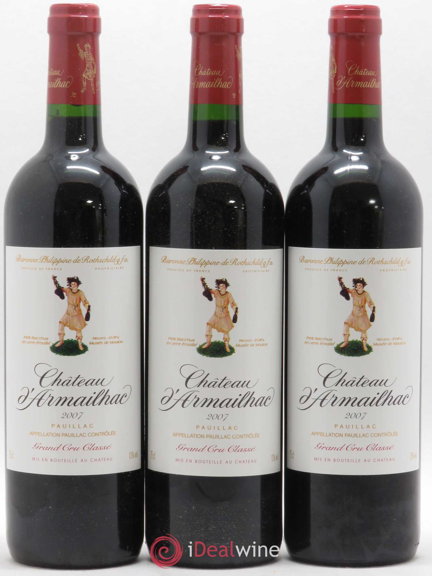 Château d' Armailhac - Mouton Baron(ne) Philippe 5ème Grand Cru Classé 2007 - Lot de 6 bouteilles - 1