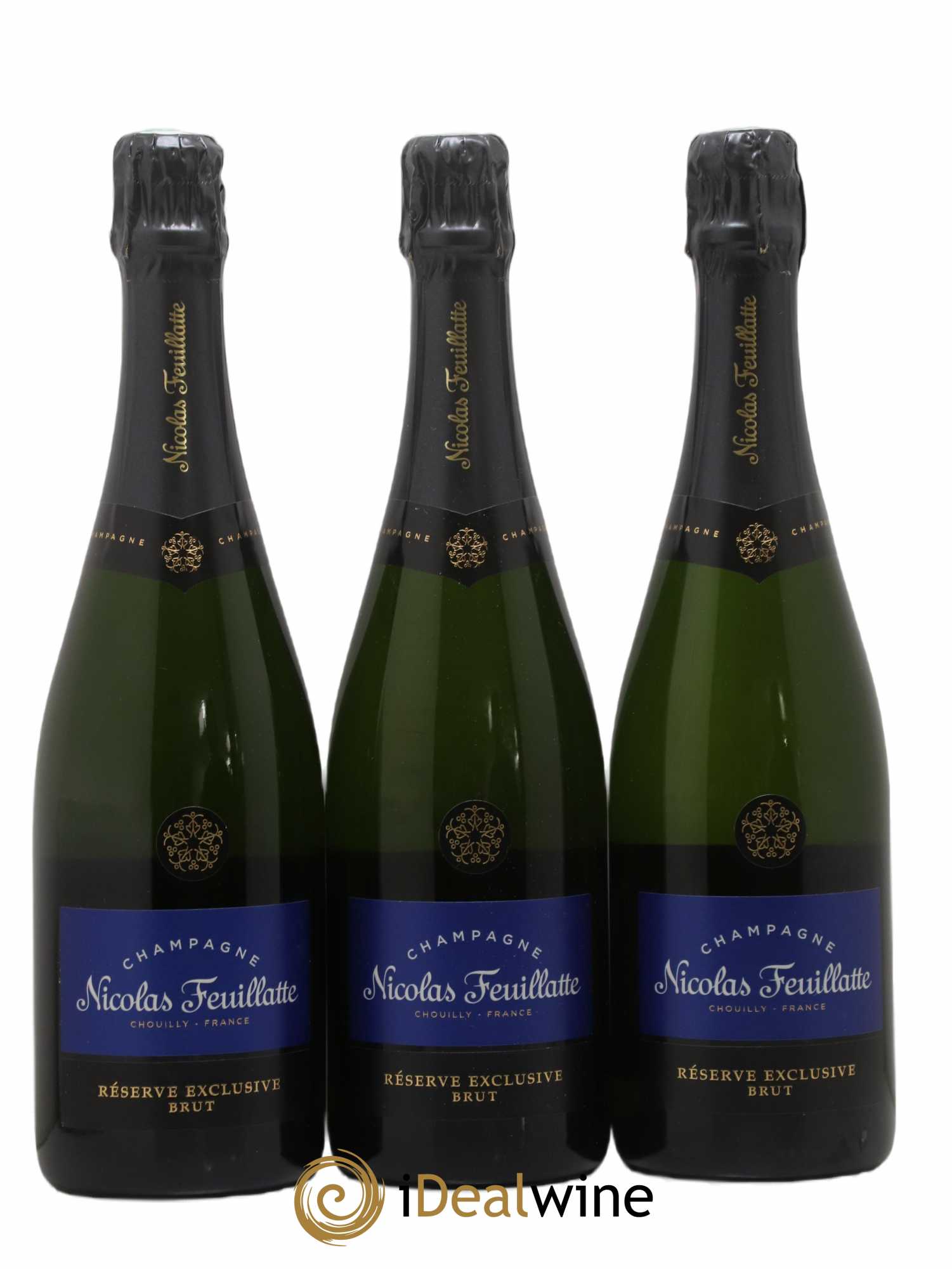 Champagne Nicolas Feuillatte Reserve Exclusive Brut - Lot of 3 bottles - 0