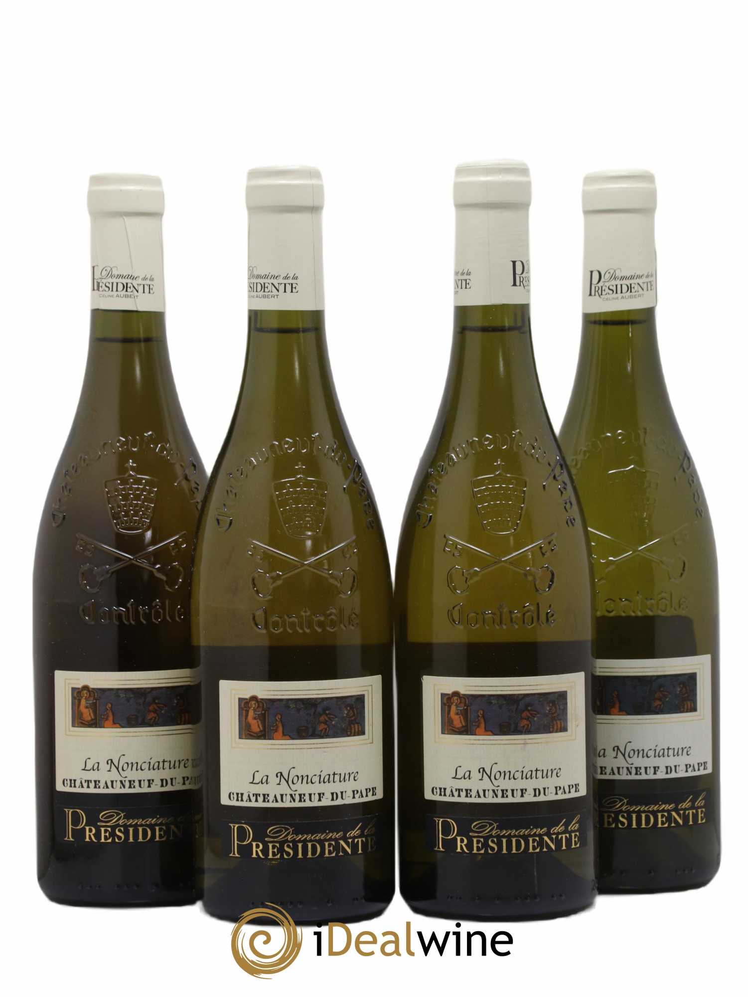 Châteauneuf-du-Pape La Nonciature Domaine de La Présidente 2020 - Lot de 4 bouteilles - 0