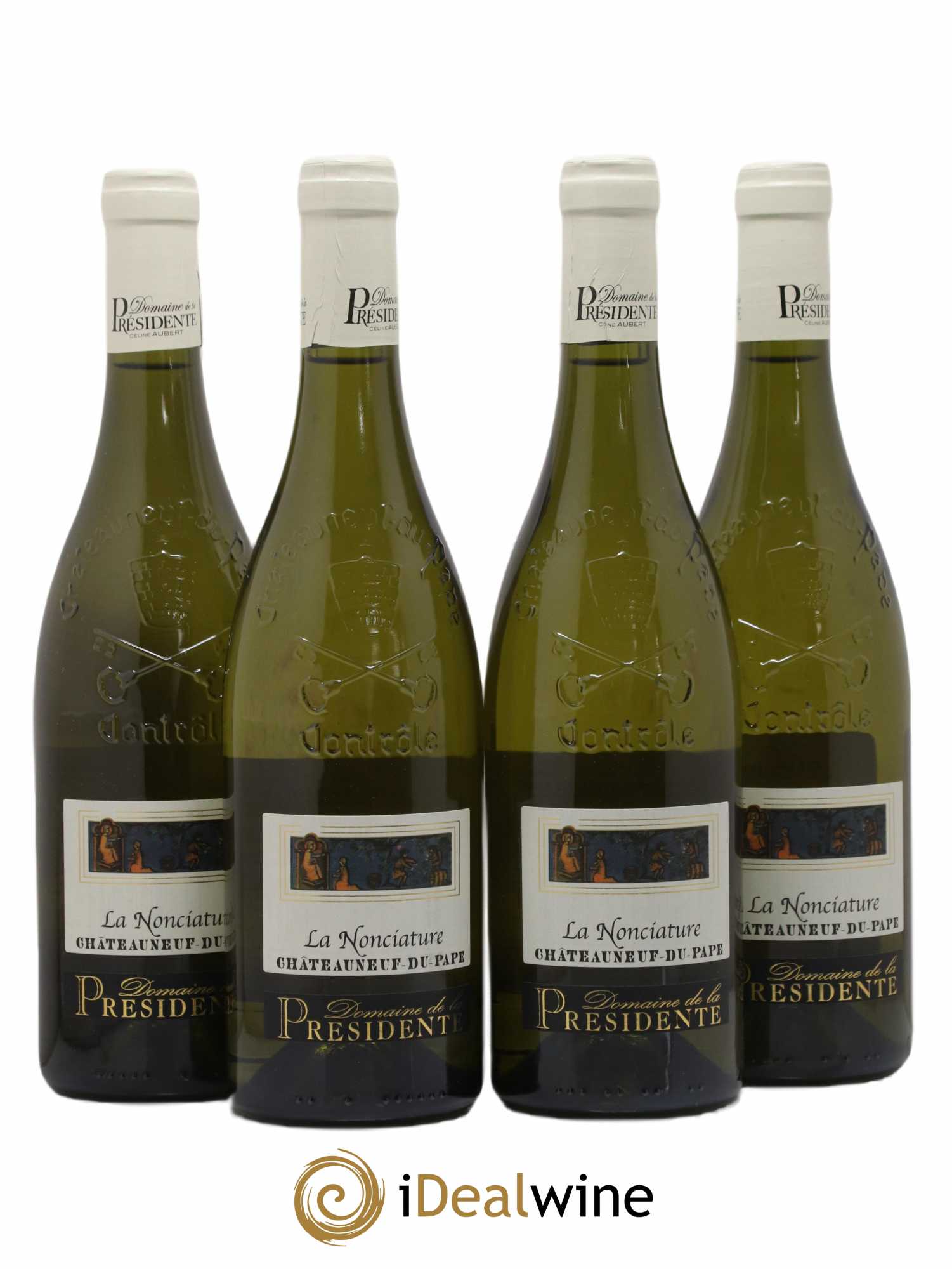 Châteauneuf-du-Pape La Nonciature Domaine de La Présidente 2021 - Lot de 4 bouteilles - 0