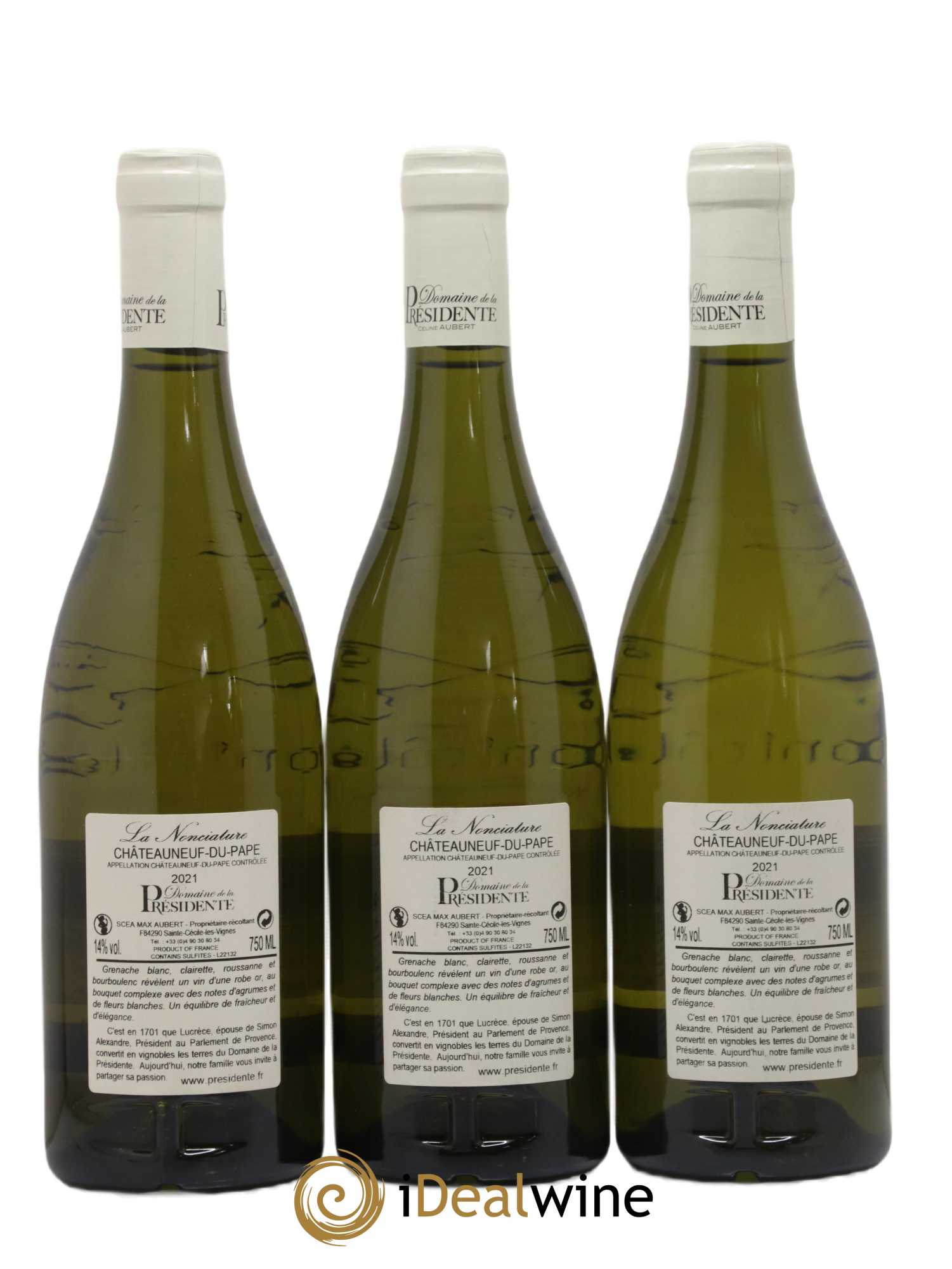 Châteauneuf-du-Pape La Nonciature Domaine de La Présidente 2021 - Lot de 3 bouteilles - 1