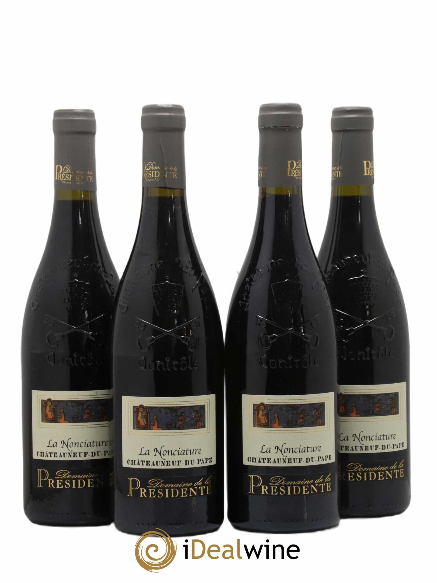 Châteauneuf-du-Pape La Nonciature Domaine de La Présidente 2019 - Lot de 4 bouteilles - 0