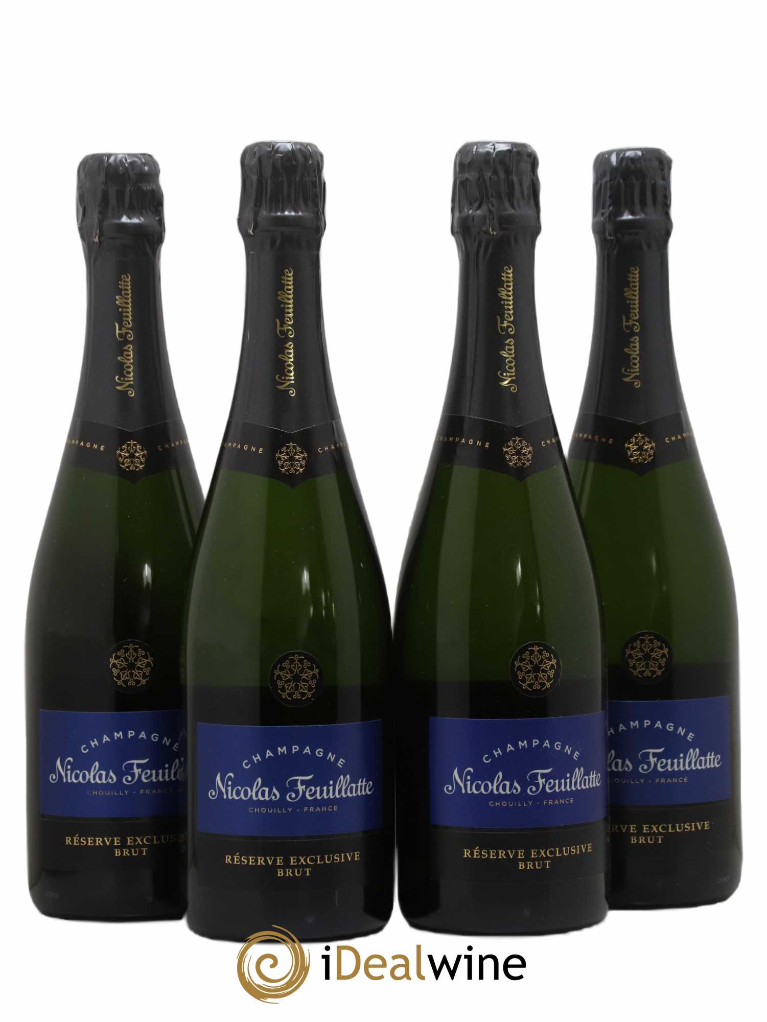 Champagne Nicolas Feuillatte Reserve Exclusive Brut - Lot de 4 bouteilles - 0
