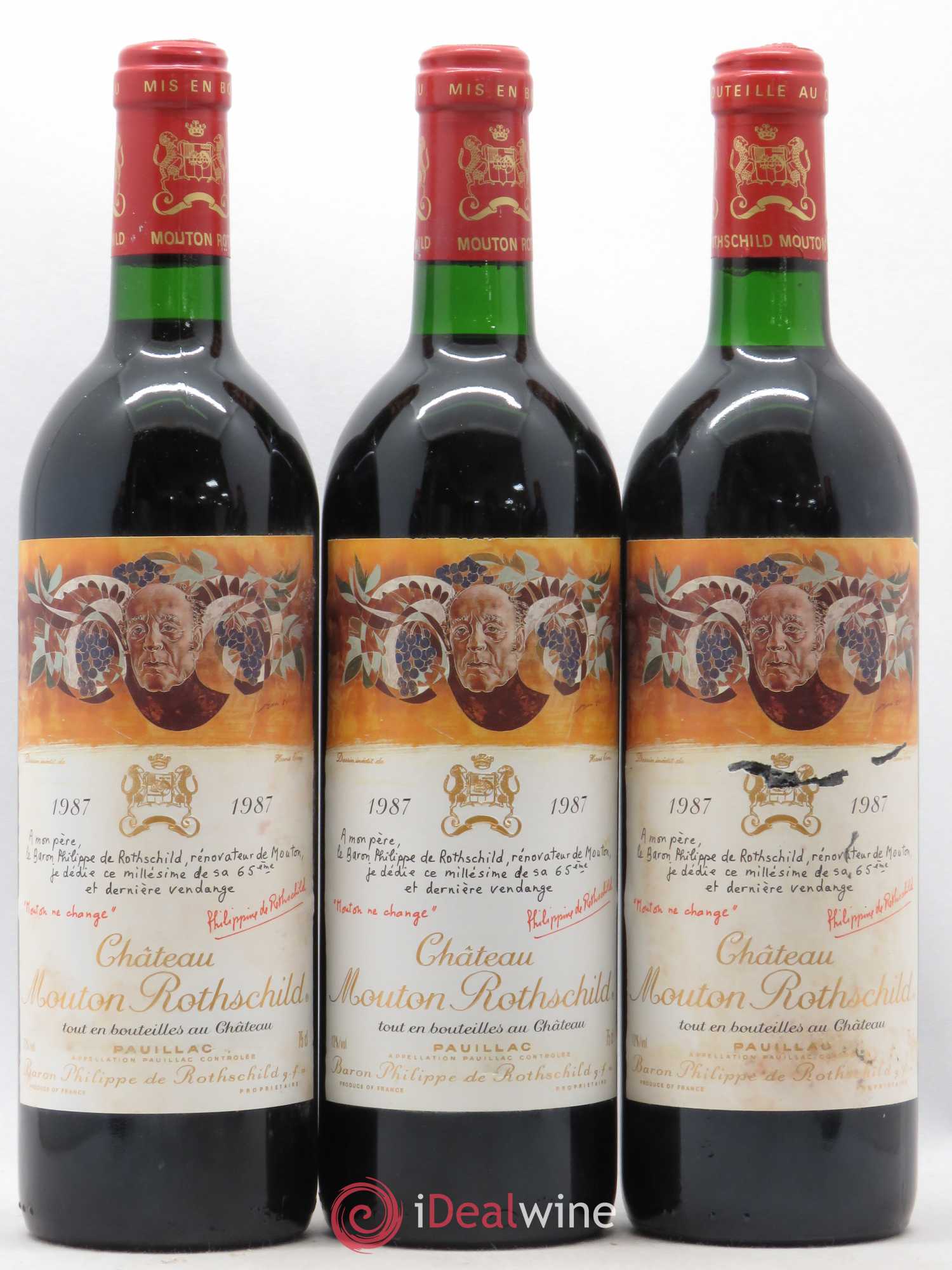 Château Mouton Rothschild 1er Grand Cru Classé 1987 - Lot de 6 bouteilles - 2