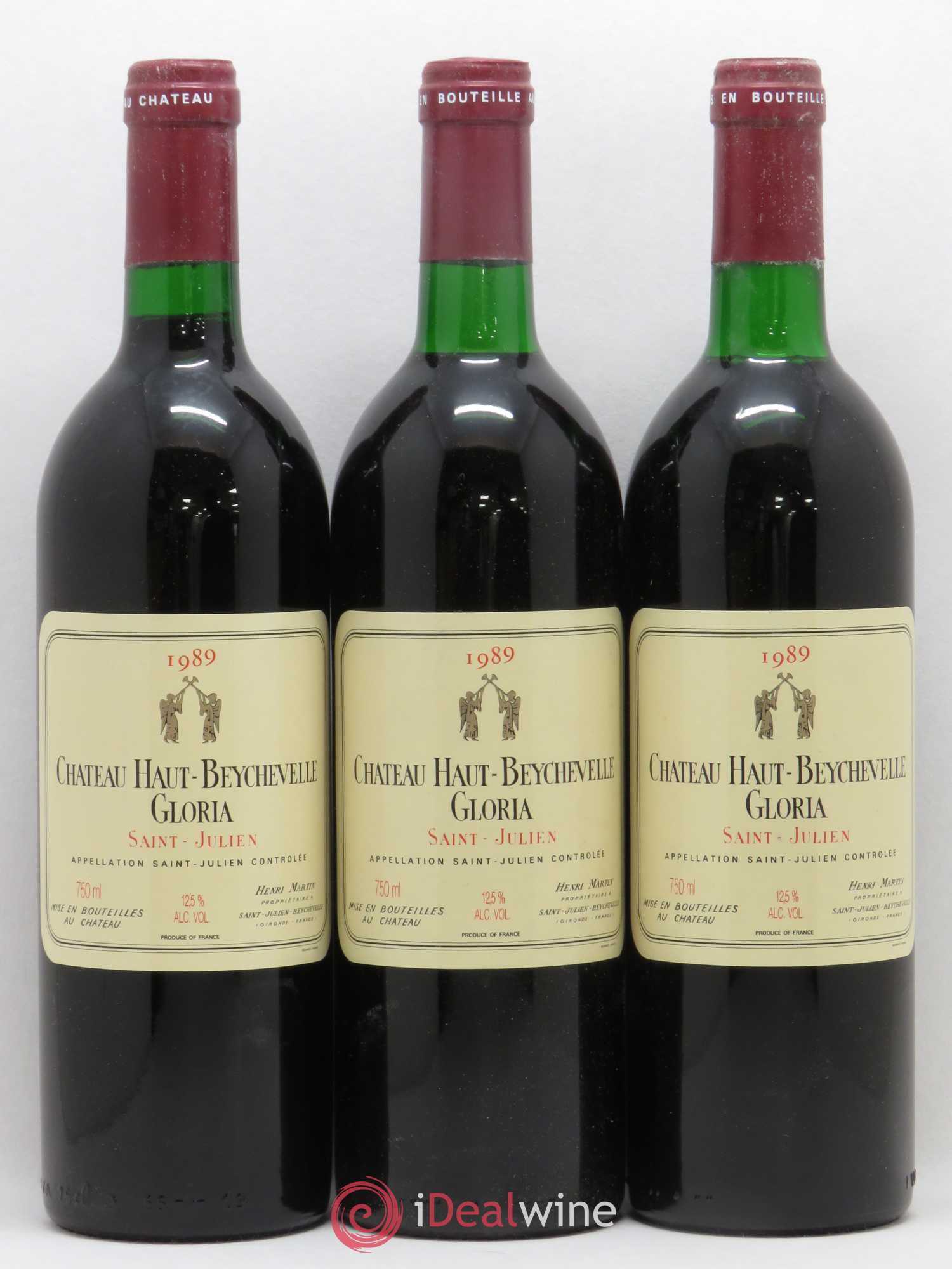 Saint-Julien Haut-Beychevelle Gloria 1989 - Posten von 3 Flaschen - 0