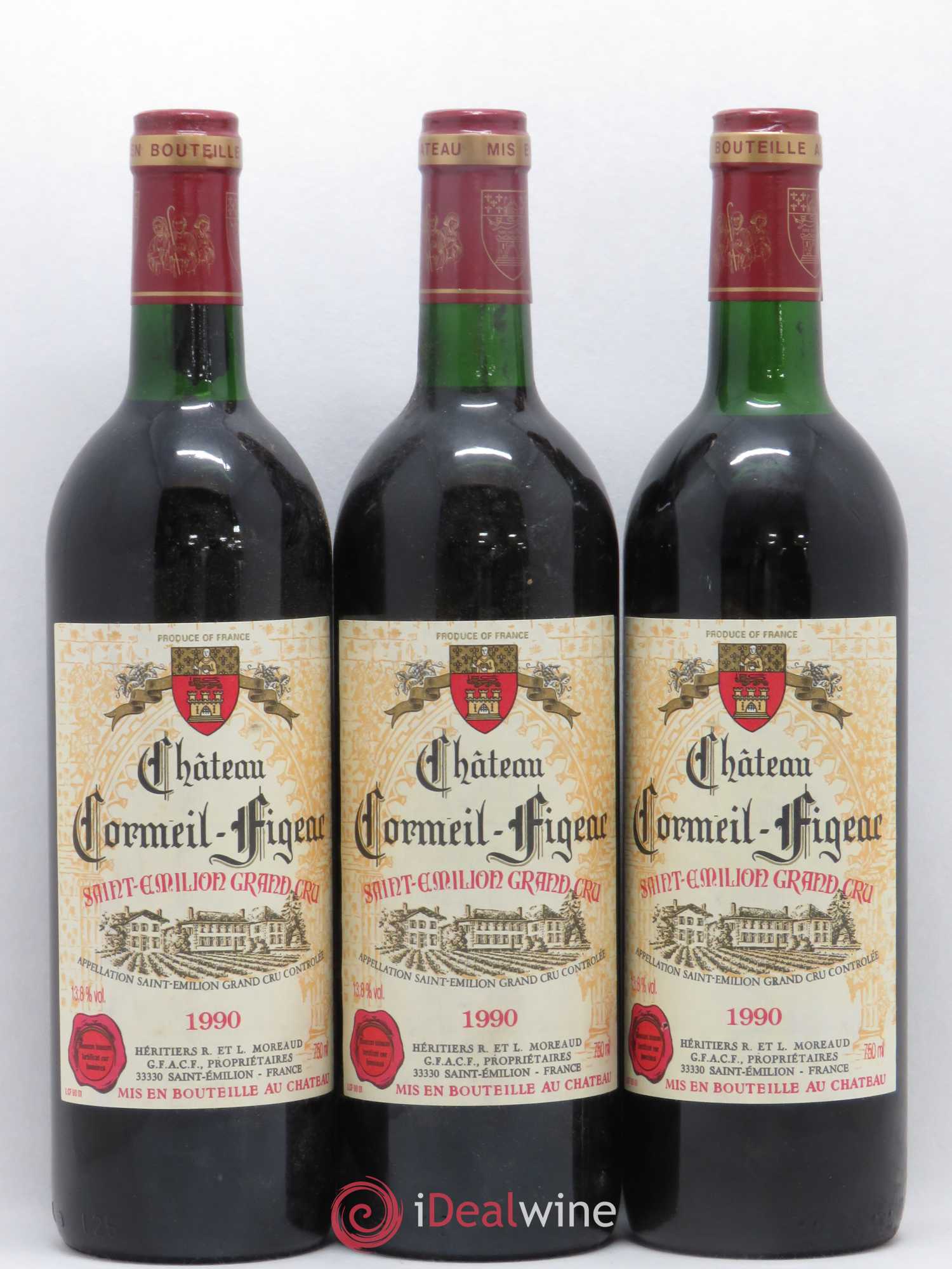 Château Cormeil Figeac 1990 - Lot de 6 bouteilles - 1