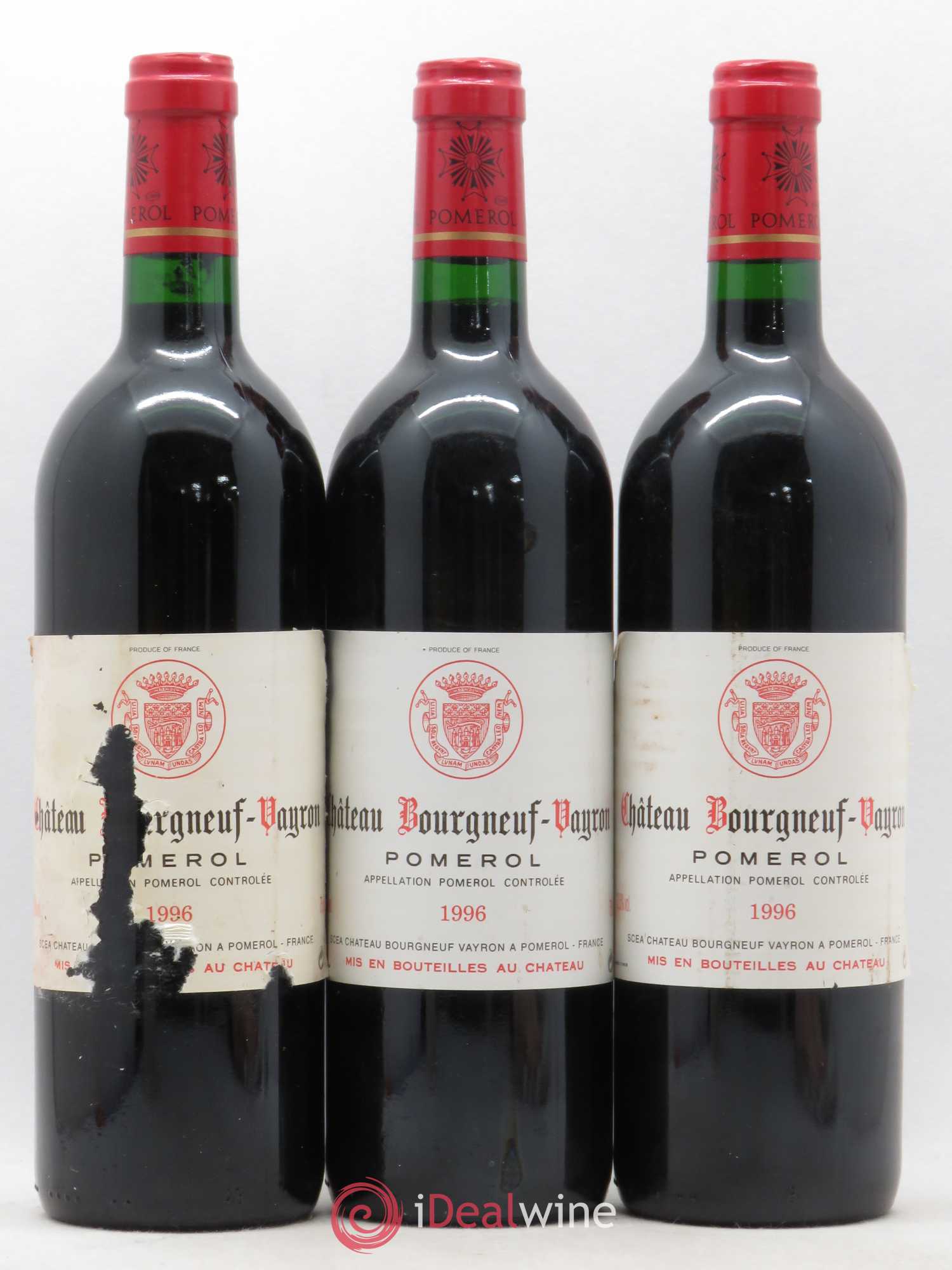 Château Bourgneuf Vayron 1996 - Lot de 3 bouteilles - 0