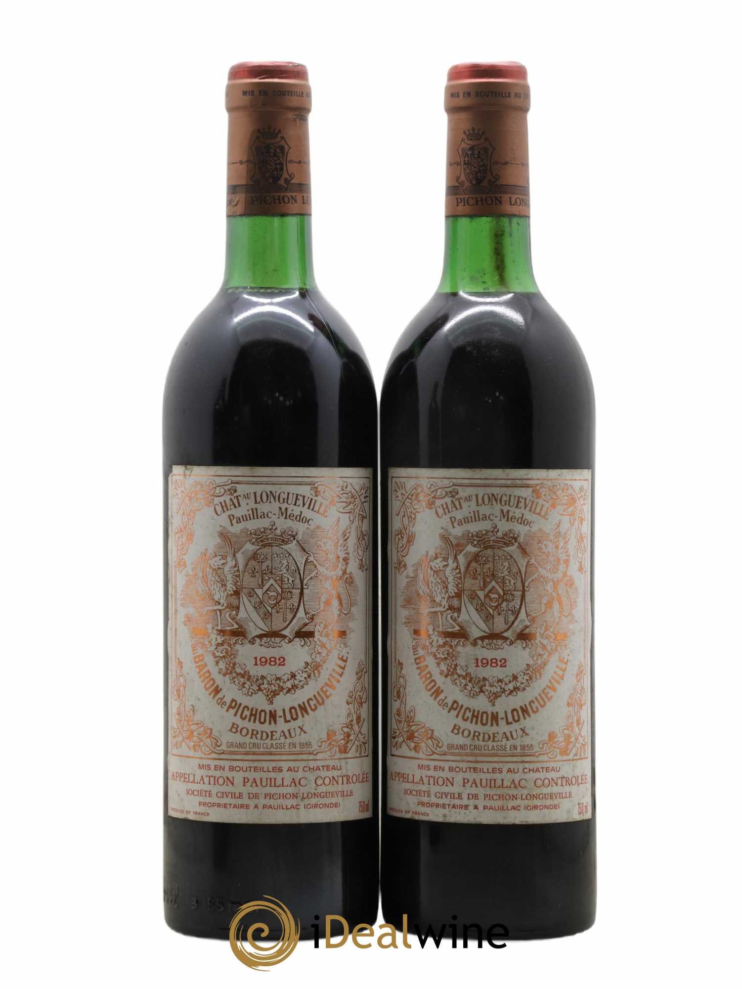 Pichon Longueville Baron 2ème Grand Cru Classé 1982 - Lot de 2 bouteilles - 0