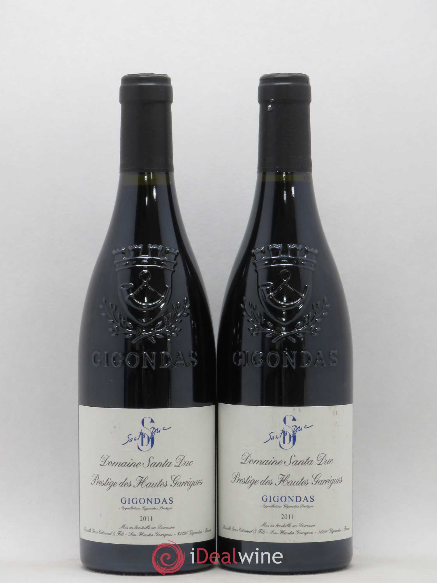 Gigondas Santa Duc (Domaine) Hautes Garrigues Famille Gras 2011 - Lotto di 2 bottiglie - 0