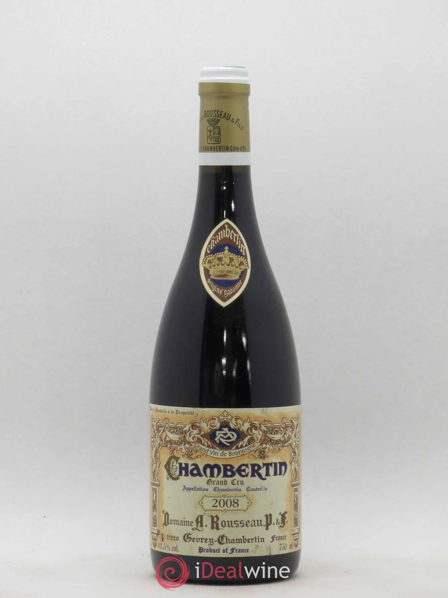 Chambertin Grand Cru Armand Rousseau (Domaine) 2008 - Lot de 1 bouteille - 0