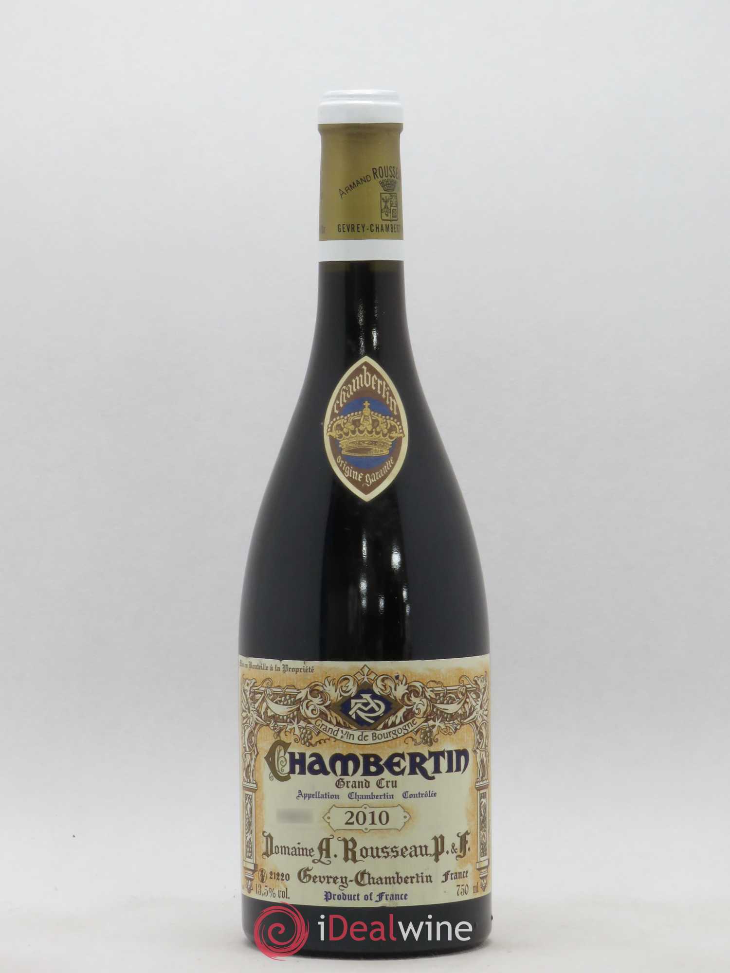 Chambertin Grand Cru Armand Rousseau (Domaine) 2010 - Lot de 1 bouteille - 0