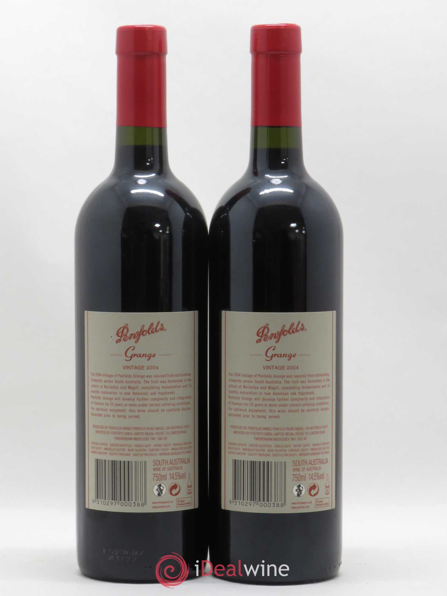 South Australia Penfolds Wines Grange Bin 95 2004 - Lot de 2 bouteilles - 1