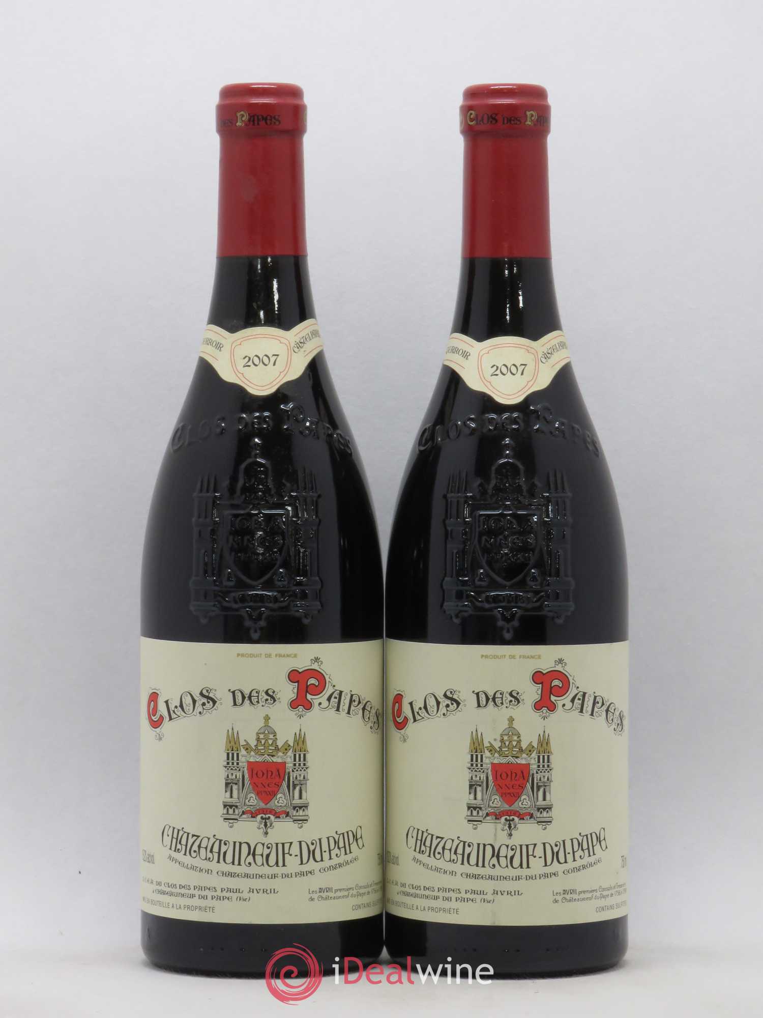 Châteauneuf-du-Pape Clos des Papes - Paul Avril 2007 - Lot de 2 bouteilles - 0