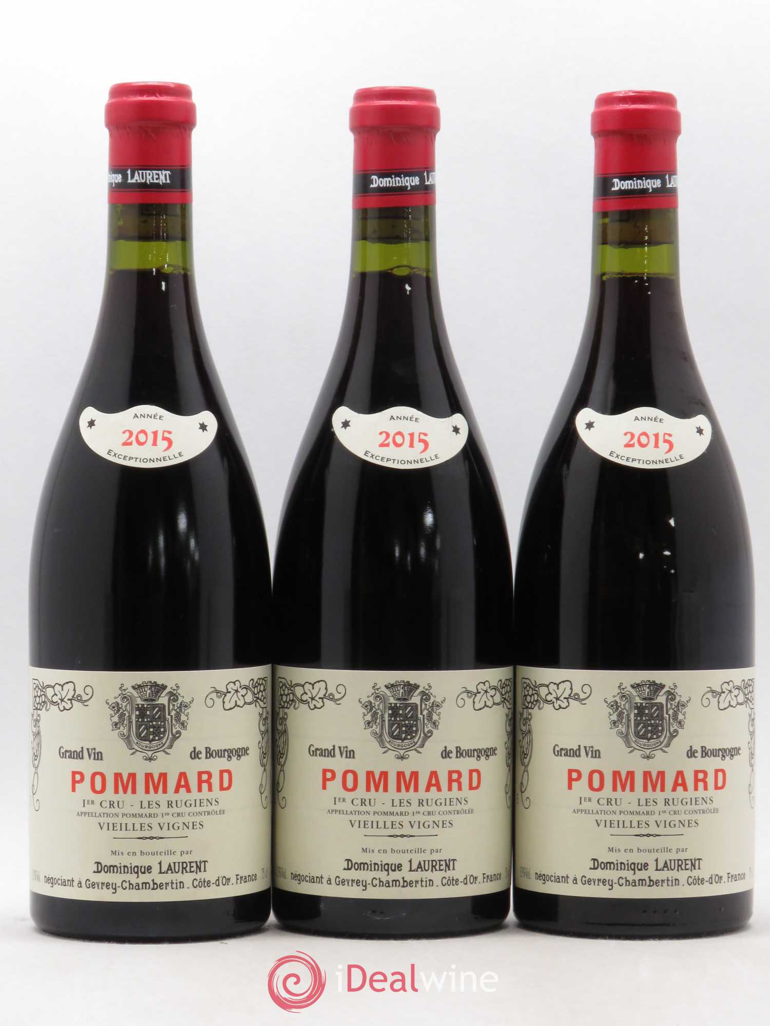 Pommard 1er Cru Les Rugiens Vieilles vignes Laurent Père et Fils 2015 - Lot de 3 bouteilles - 0