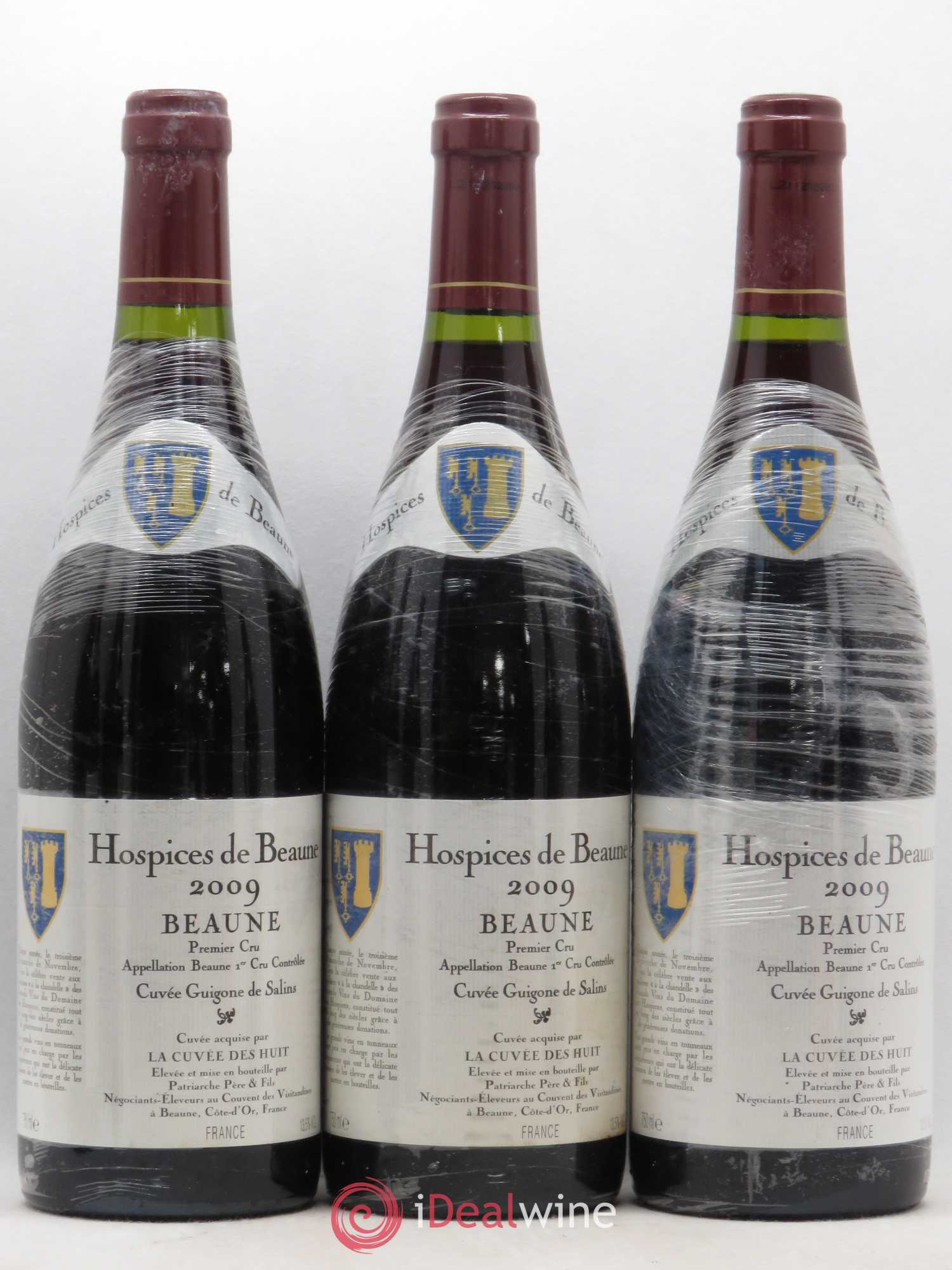 Beaune 1er Cru Hospices de Beaune Cuvée Guigone de Salins Patriarche  2009 - Lot de 6 bouteilles - 2