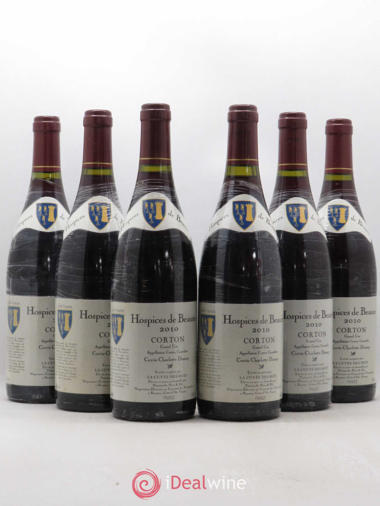 Corton Grand Cru Cuvée Charlotte Dumay Hospices de Beaune Patriarche 2010 - Posten von 6 Flaschen - 0
