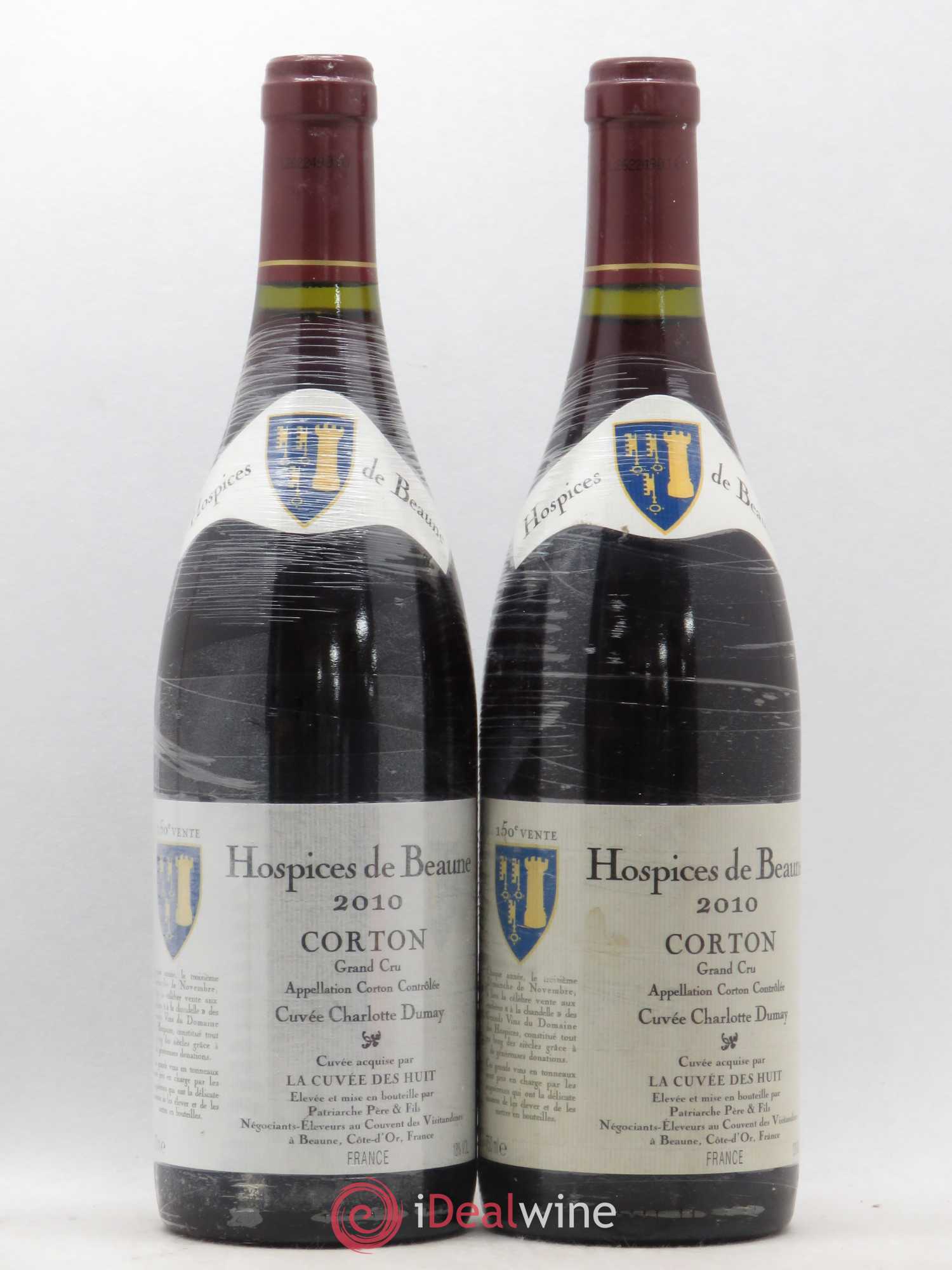 Corton Grand Cru Cuvée Charlotte Dumay Hospices de Beaune Patriarche 2010 - Posten von 2 Flaschen - 0