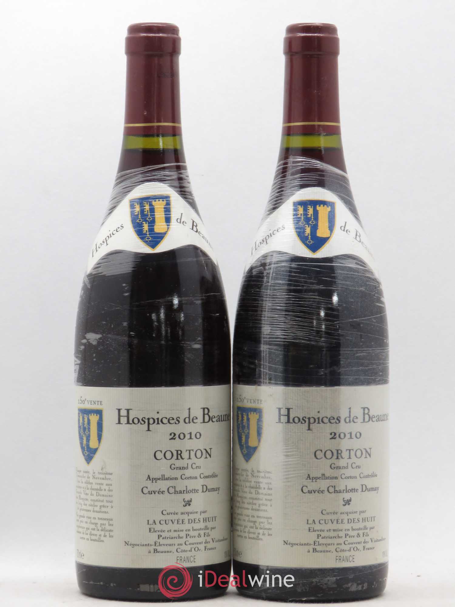 Corton Grand Cru Cuvée Charlotte Dumay Hospices de Beaune Patriarche 2010 - Posten von 2 Flaschen - 0