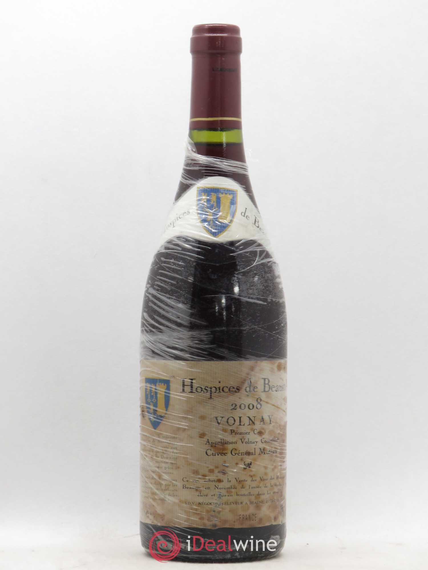Volnay 1er Cru Cuvée Général Muteau Hospices de Beaune SDV 2008 - Lot de 1 bouteille - 0
