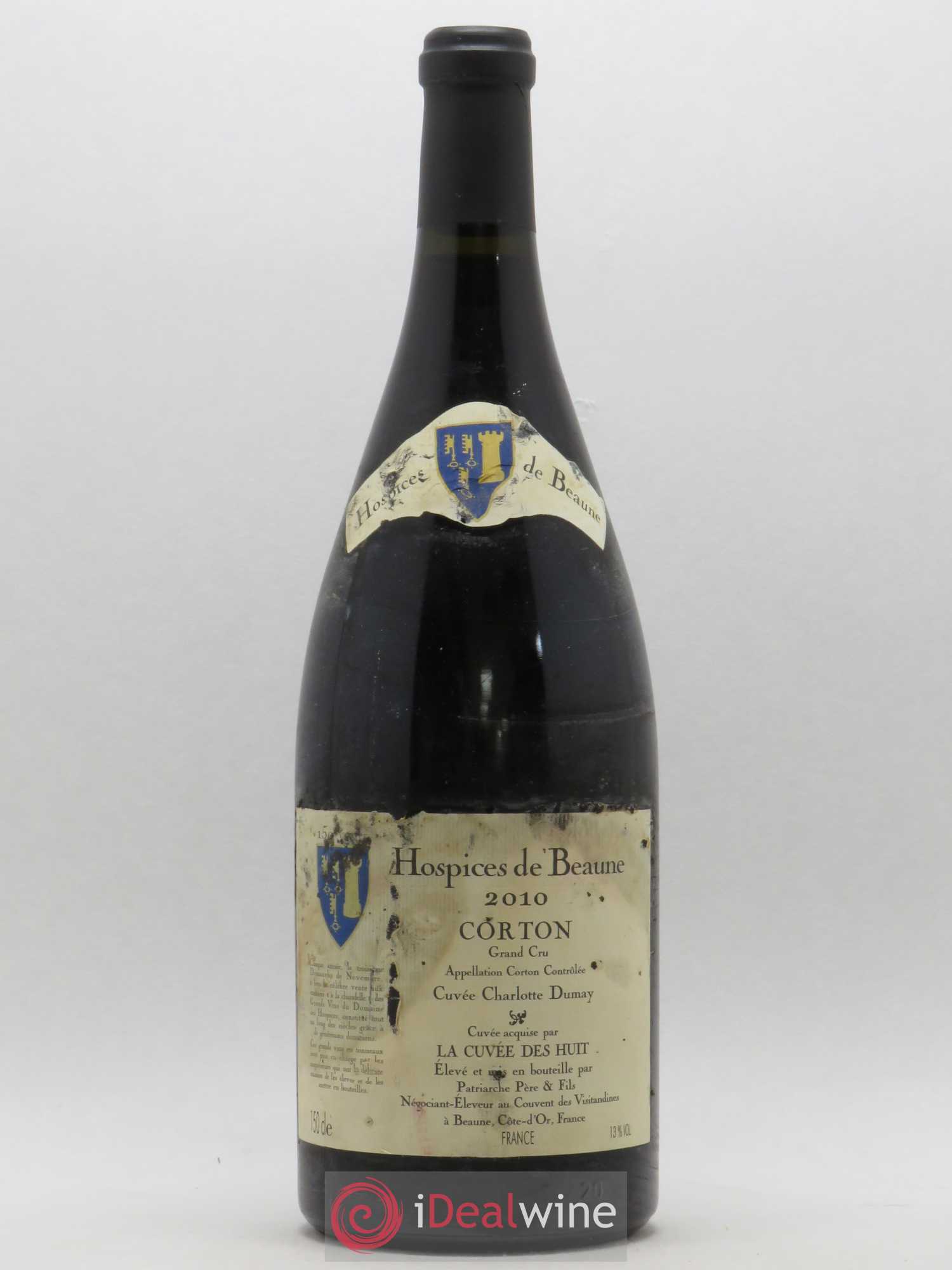 Corton Grand Cru Hospices de Beaune Charlotte Dumay La cuvée des huit Patriarche 2010 - Posten von 1 Magnum - 0