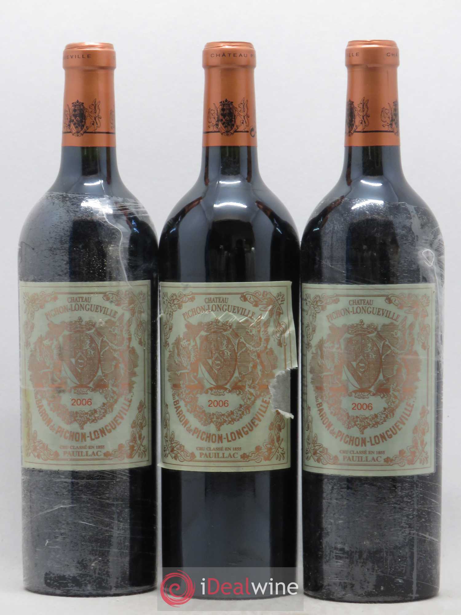 Pichon Longueville Baron 2ème Grand Cru Classé 2006 - Lot de 3 bouteilles - 0