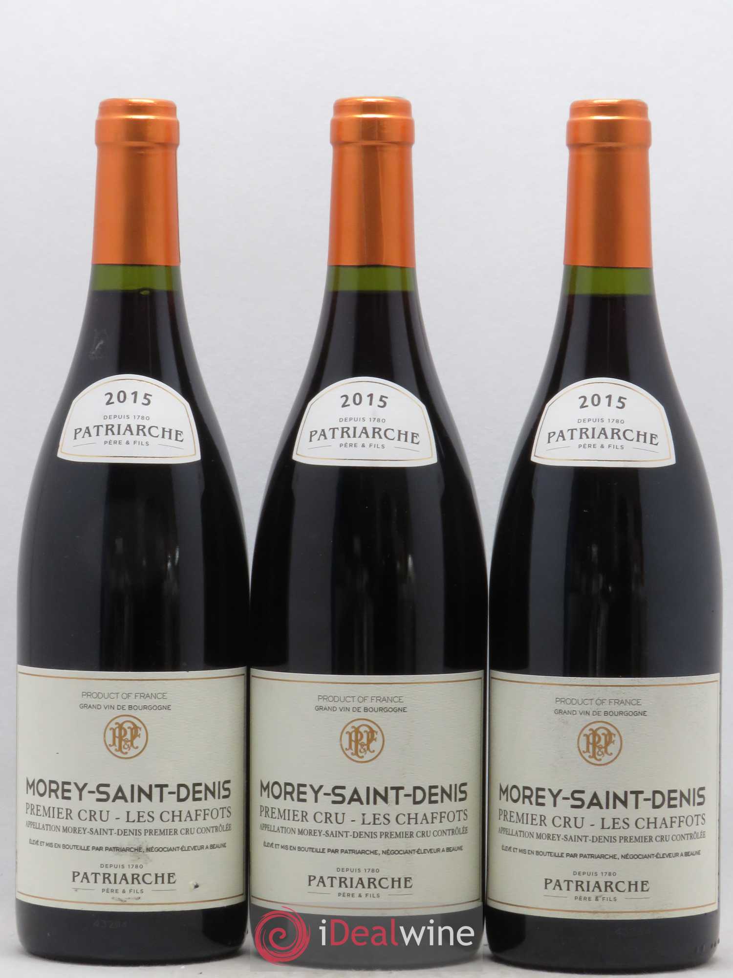 Morey-Saint-Denis 1er Cru Les Chaffots Patriarche Père et Fils 2015 - Posten von 3 Flaschen - 0