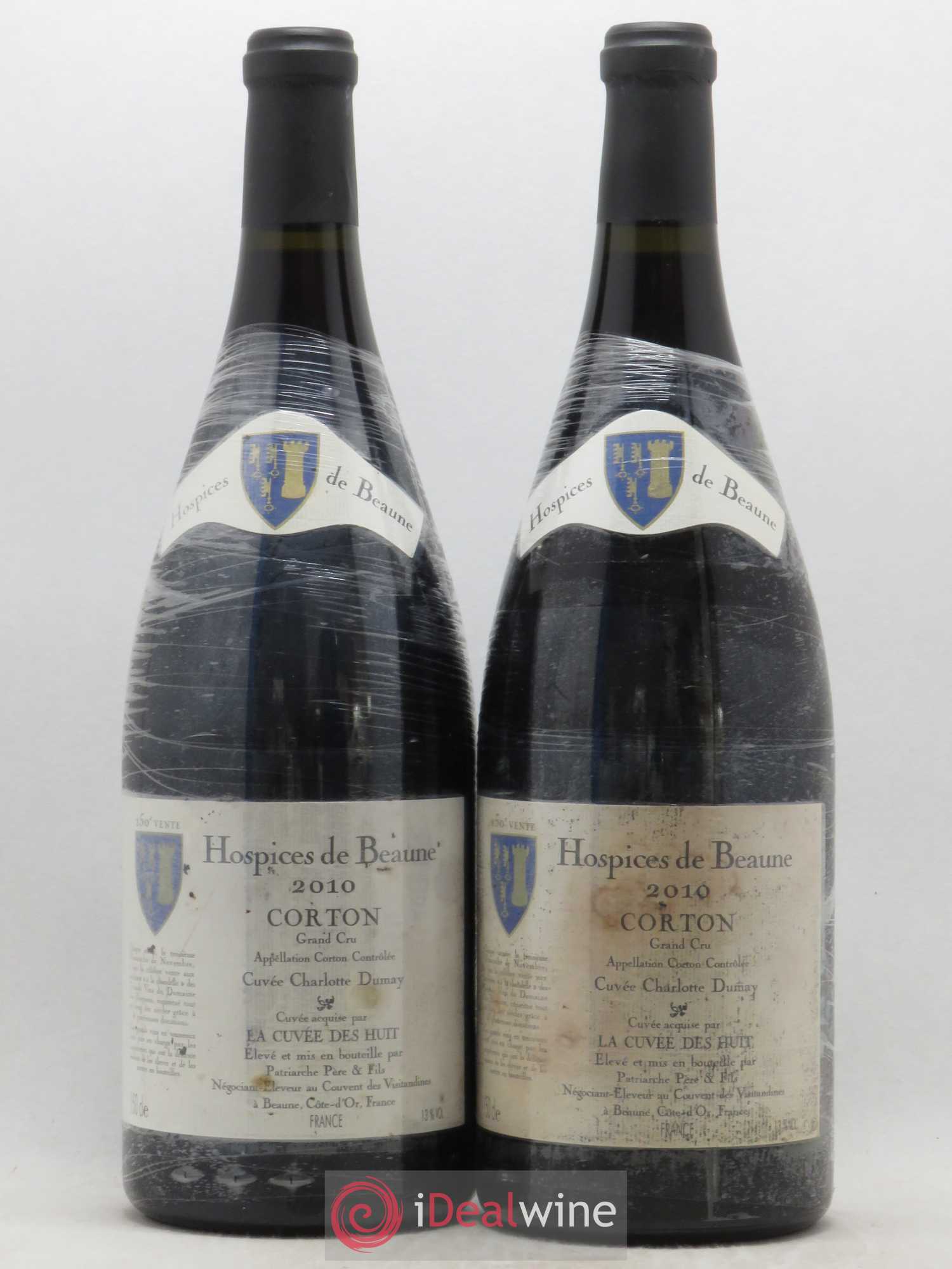 Corton Grand Cru Hospices de Beane Charlotte Dumay Patriarche Père et Fils 2010 - Posten von 2 Magnum - 0