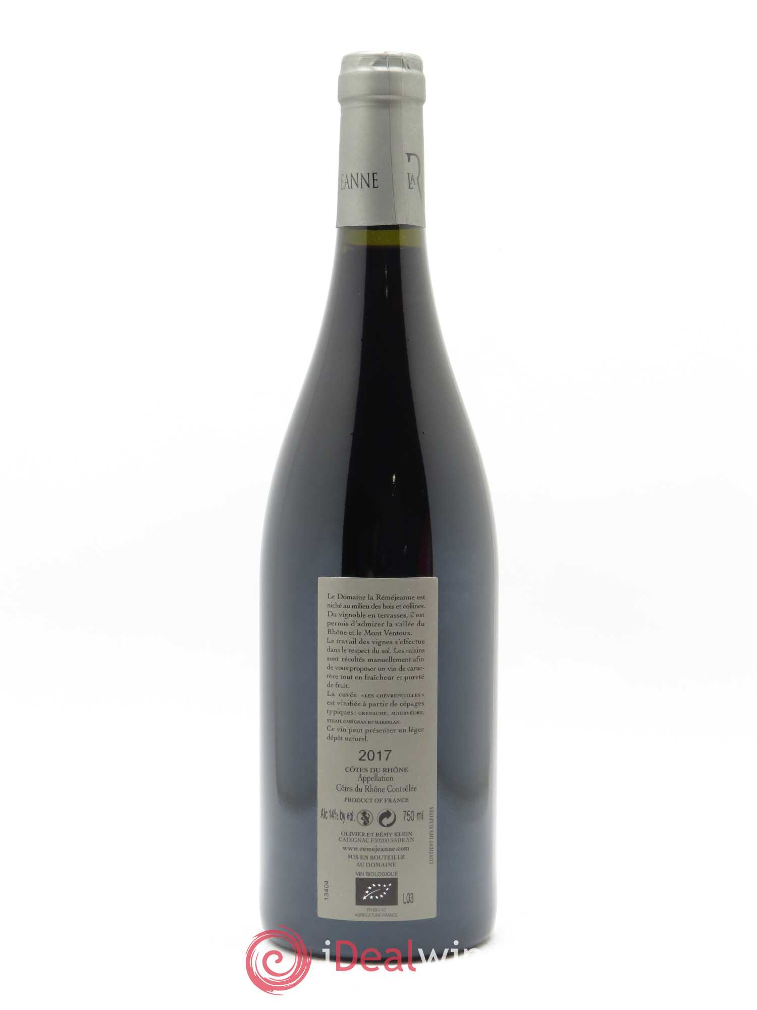 Côtes-du-Rhône Les Chèvrefeuilles La Réméjeanne 2017 - Lot de 1 bouteille - 1