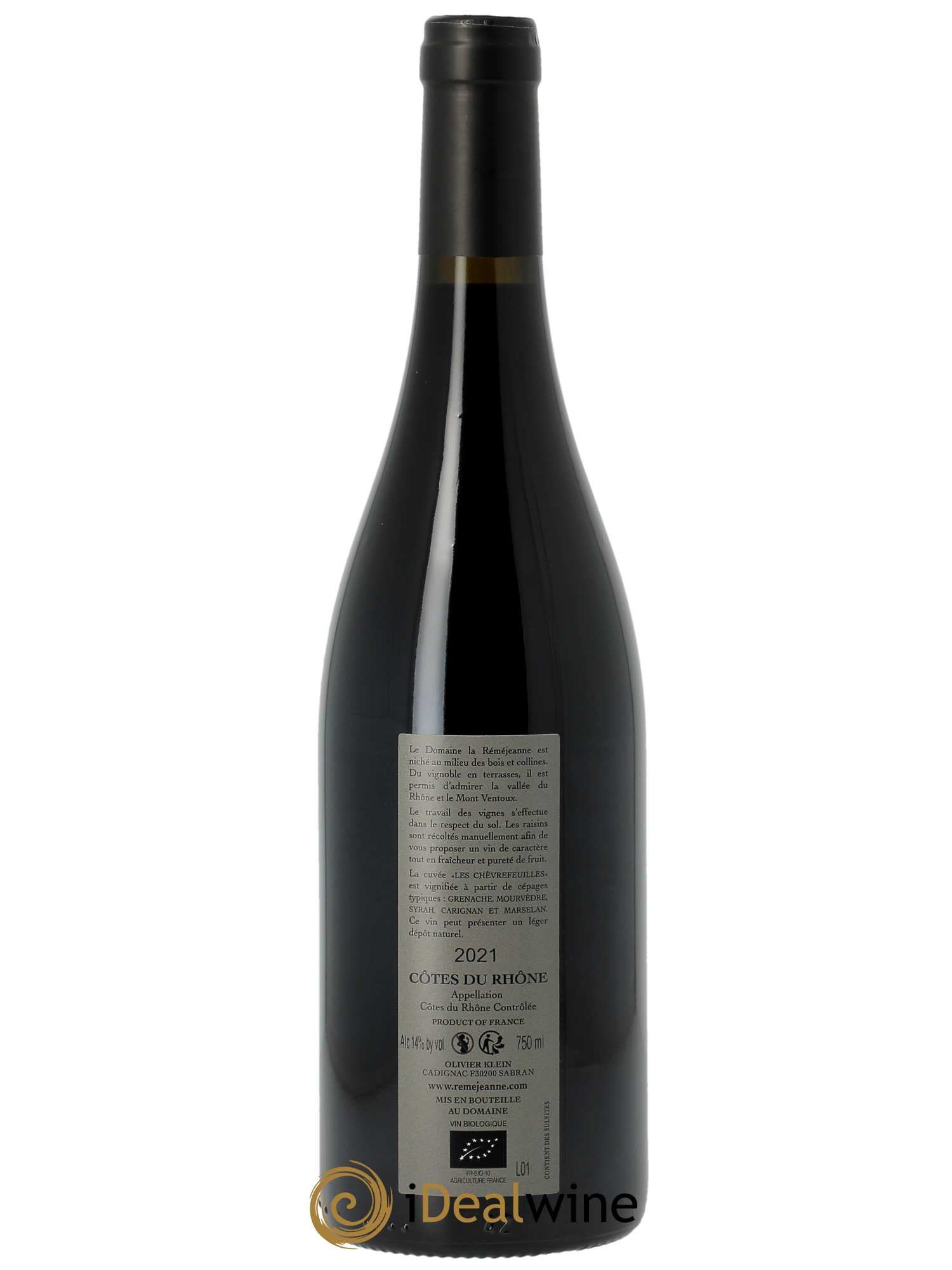 Côtes-du-Rhône Les Chèvrefeuilles La Réméjeanne 2021 - Lot of 1 bottle - 1