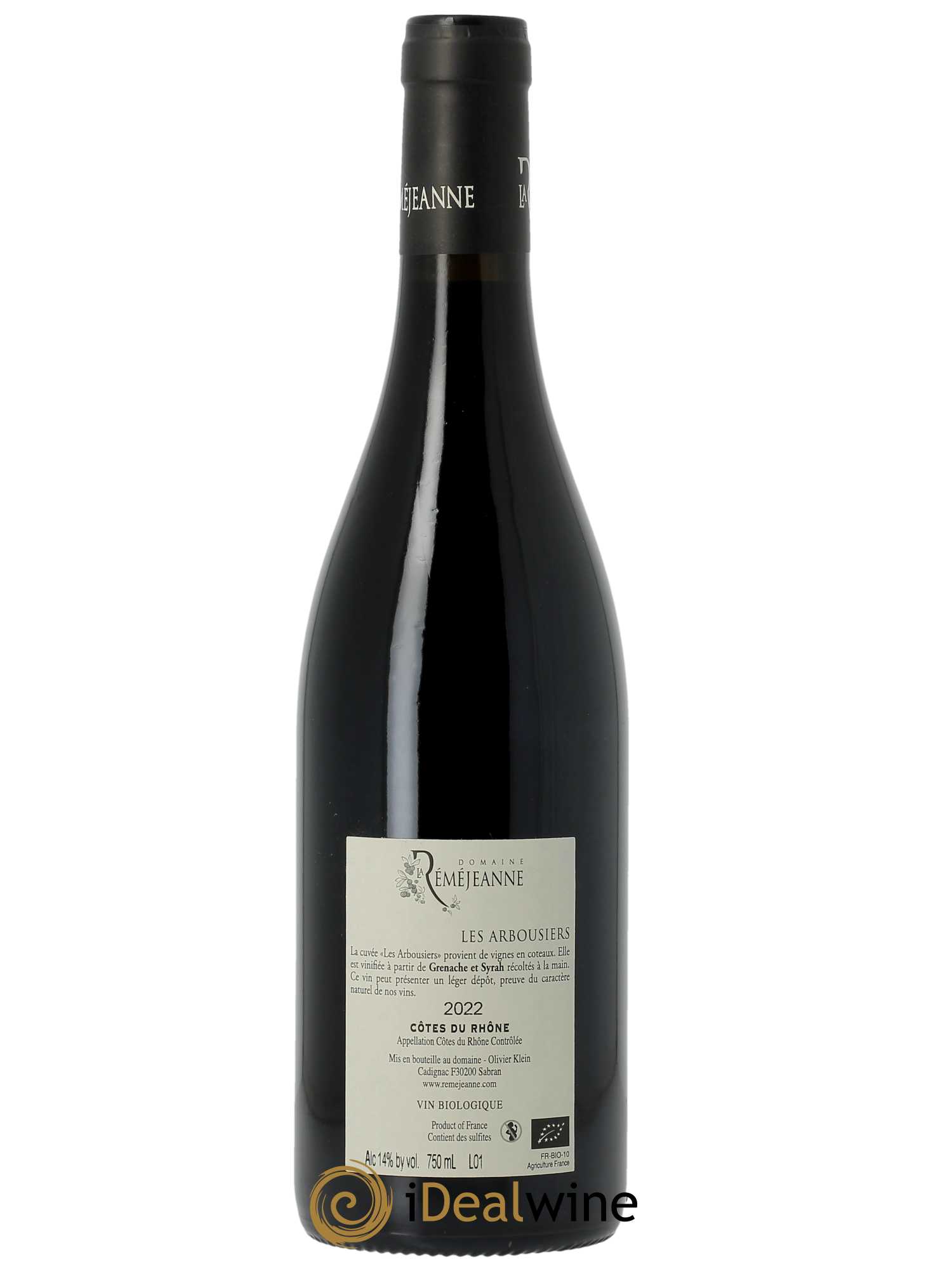 Côtes-du-Rhône Les Arbousiers La Réméjeanne 2022 - Lot de 1 bouteille - 1