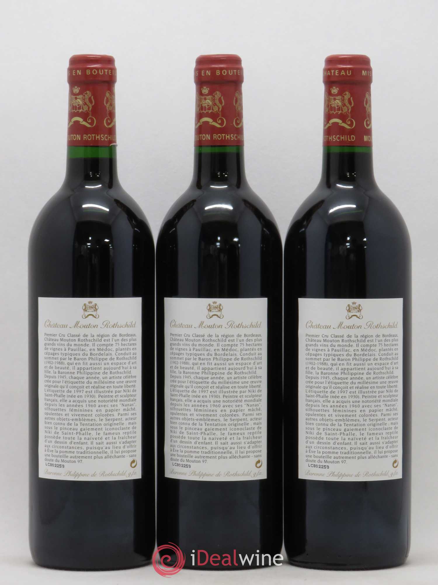Château Mouton Rothschild 1er Grand Cru Classé 1997 - Lot de 12 bouteilles - 4