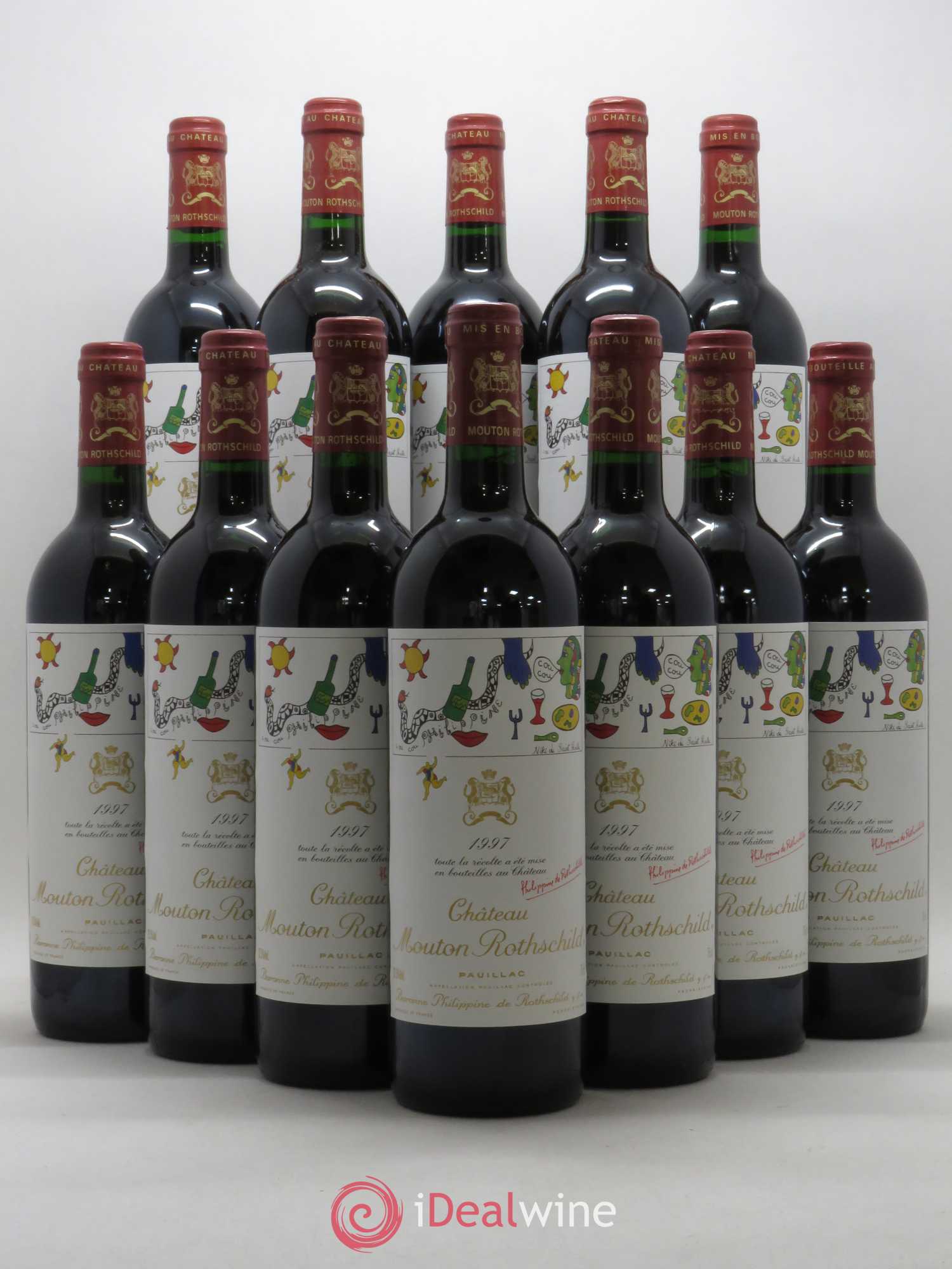 Château Mouton Rothschild 1er Grand Cru Classé 1997 - Lot de 12 bouteilles - 0