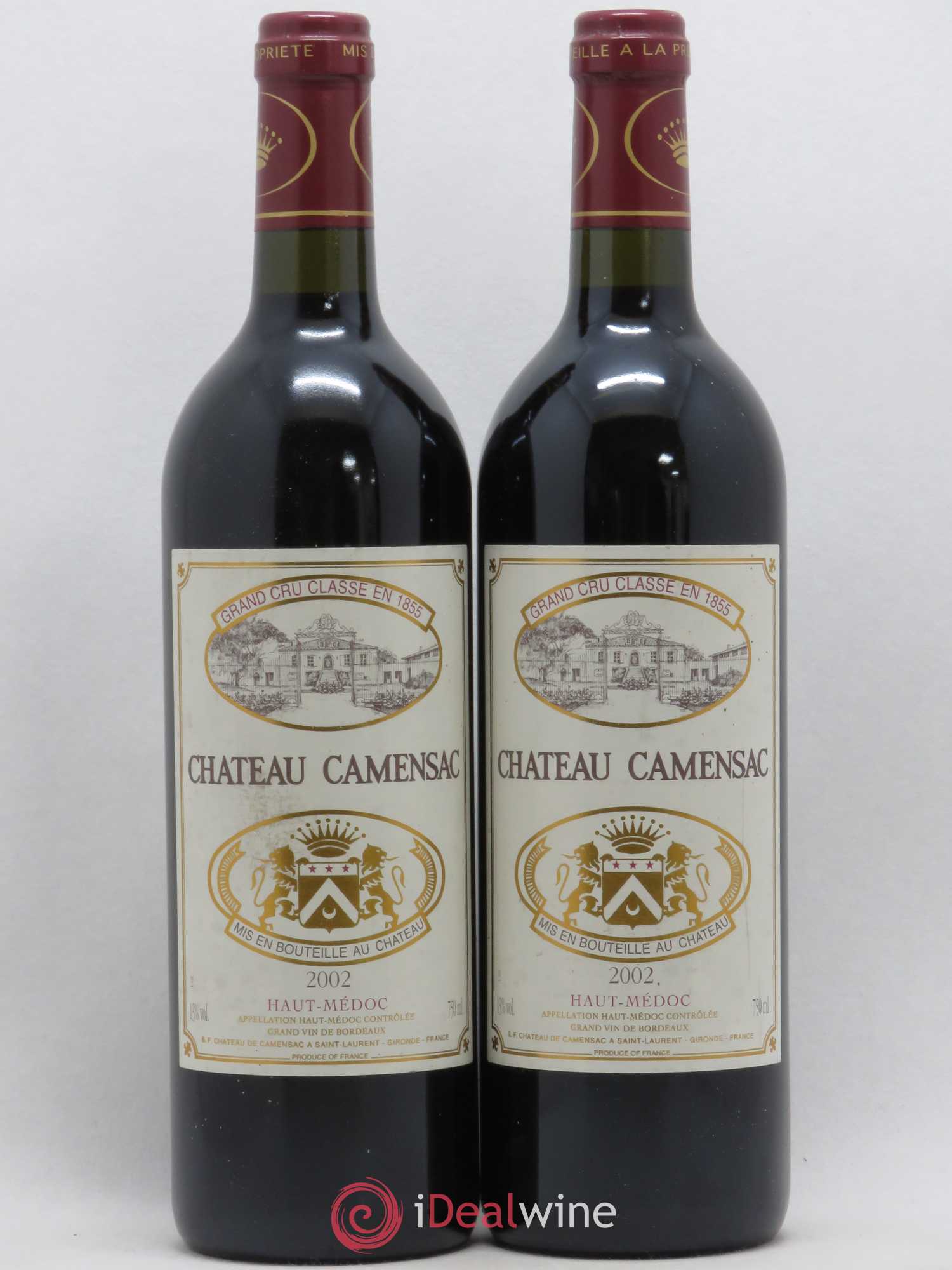 Château Camensac 5ème Grand Cru Classé 2002 - Lot de 2 bouteilles - 0