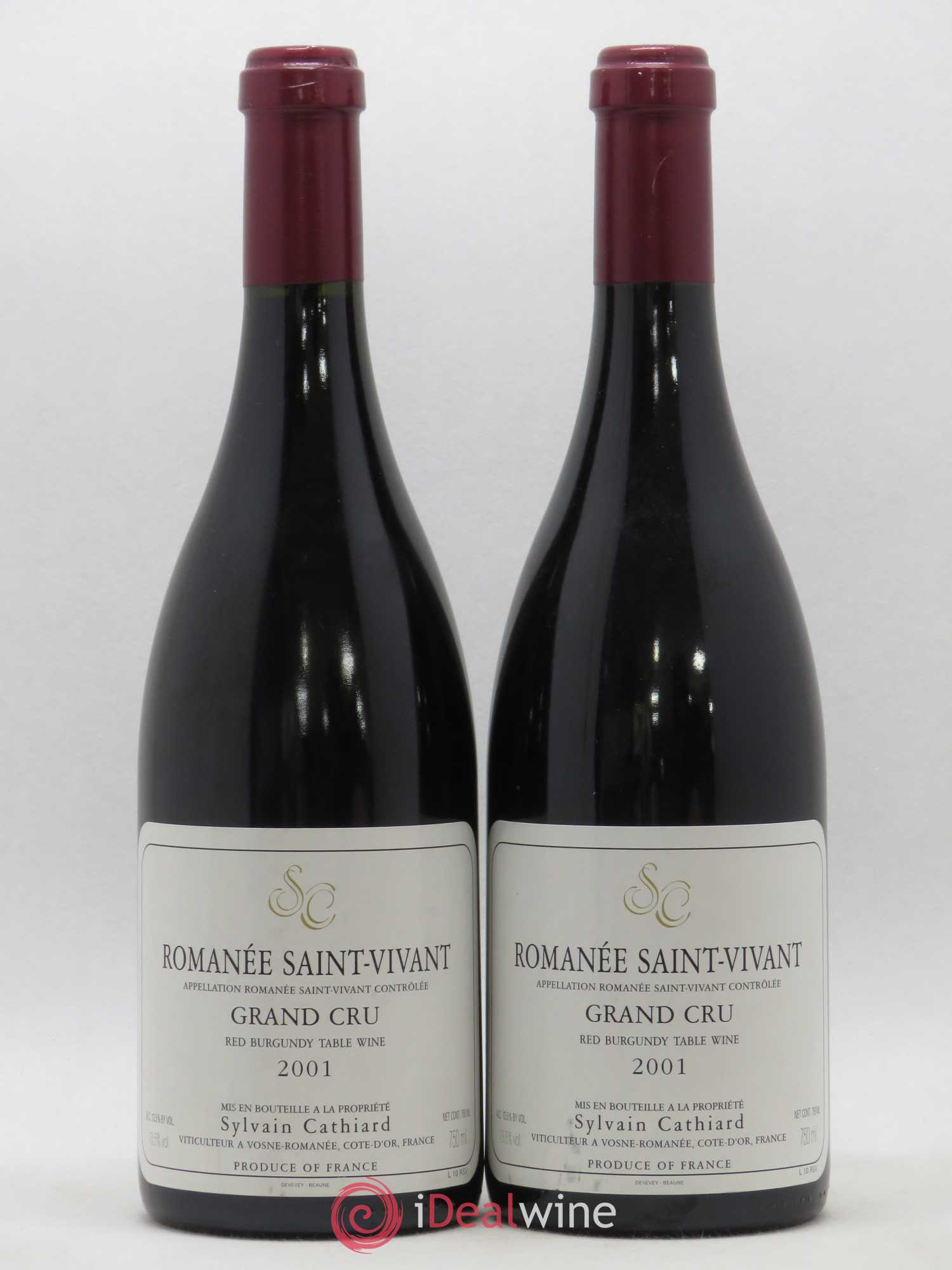 Romanée-Saint-Vivant Grand Cru Sylvain Cathiard & Fils 2001 - Lot de 2 bouteilles - 0