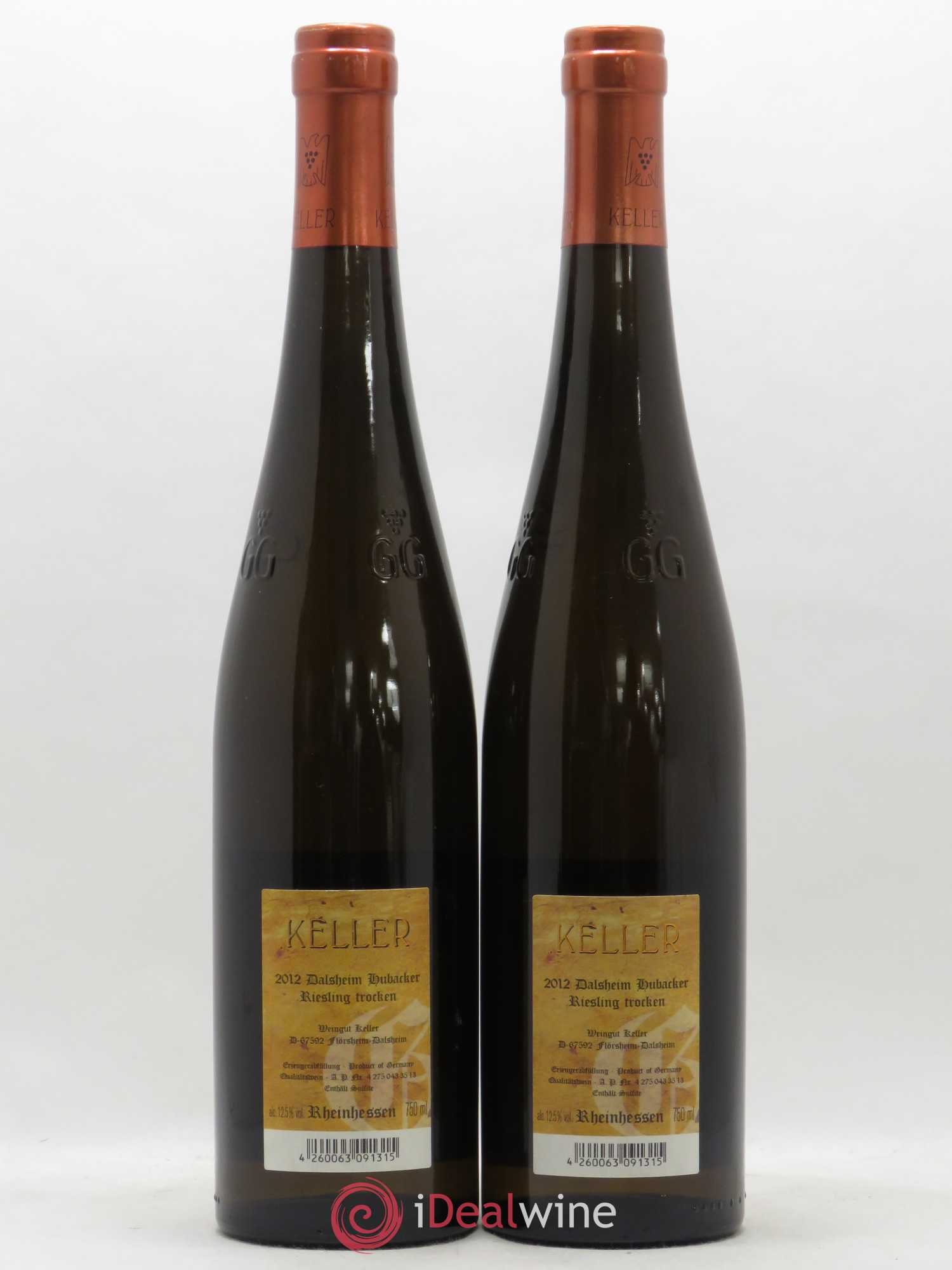 Riesling Trocken GG Dalsheim Hubacker Keller 2012 - Lot de 2 bouteilles - 1
