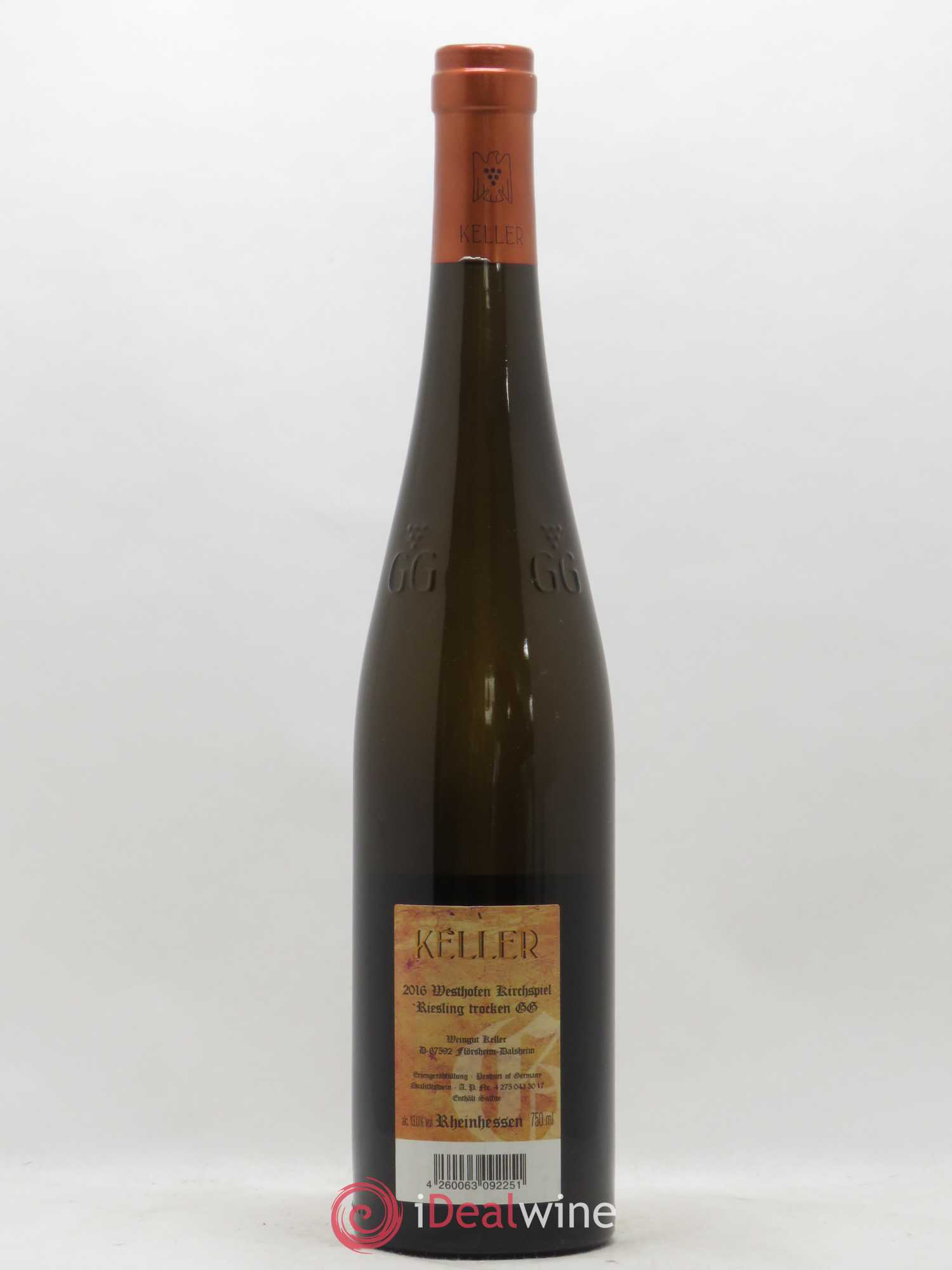 Riesling Trocken Westhofen Kirchspiel Keller GG  2016 - Lot de 1 bouteille - 1