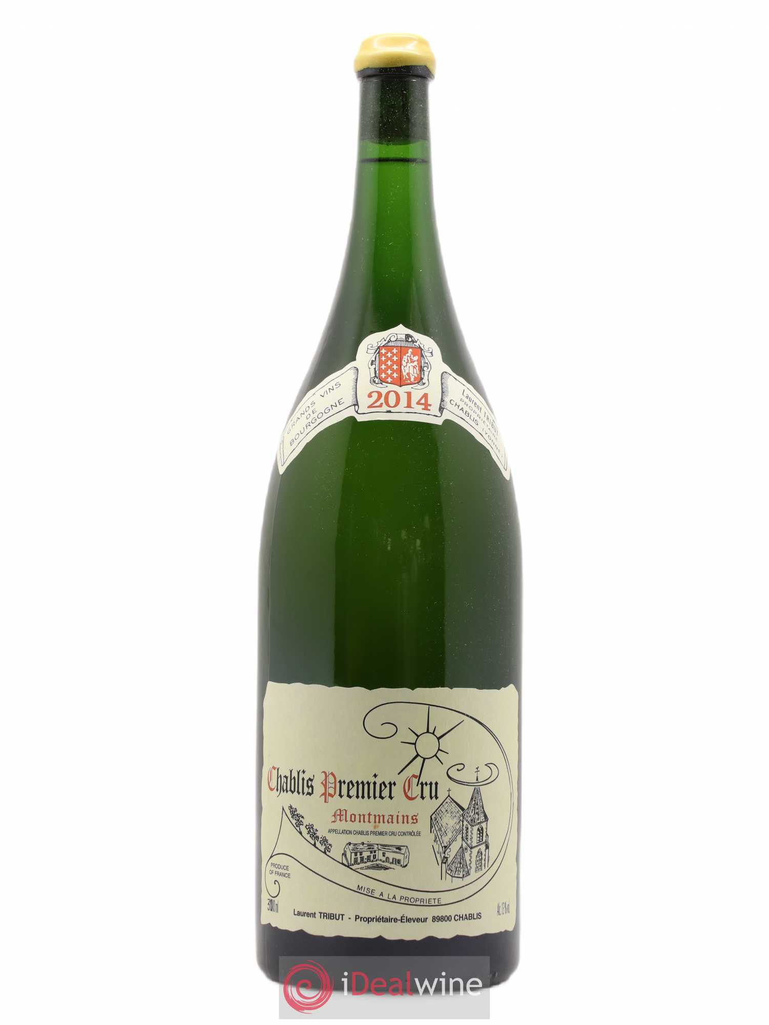 Chablis 1er Cru Montmains Laurent Tribut 2014 - Lot de 1 double magnum - 0