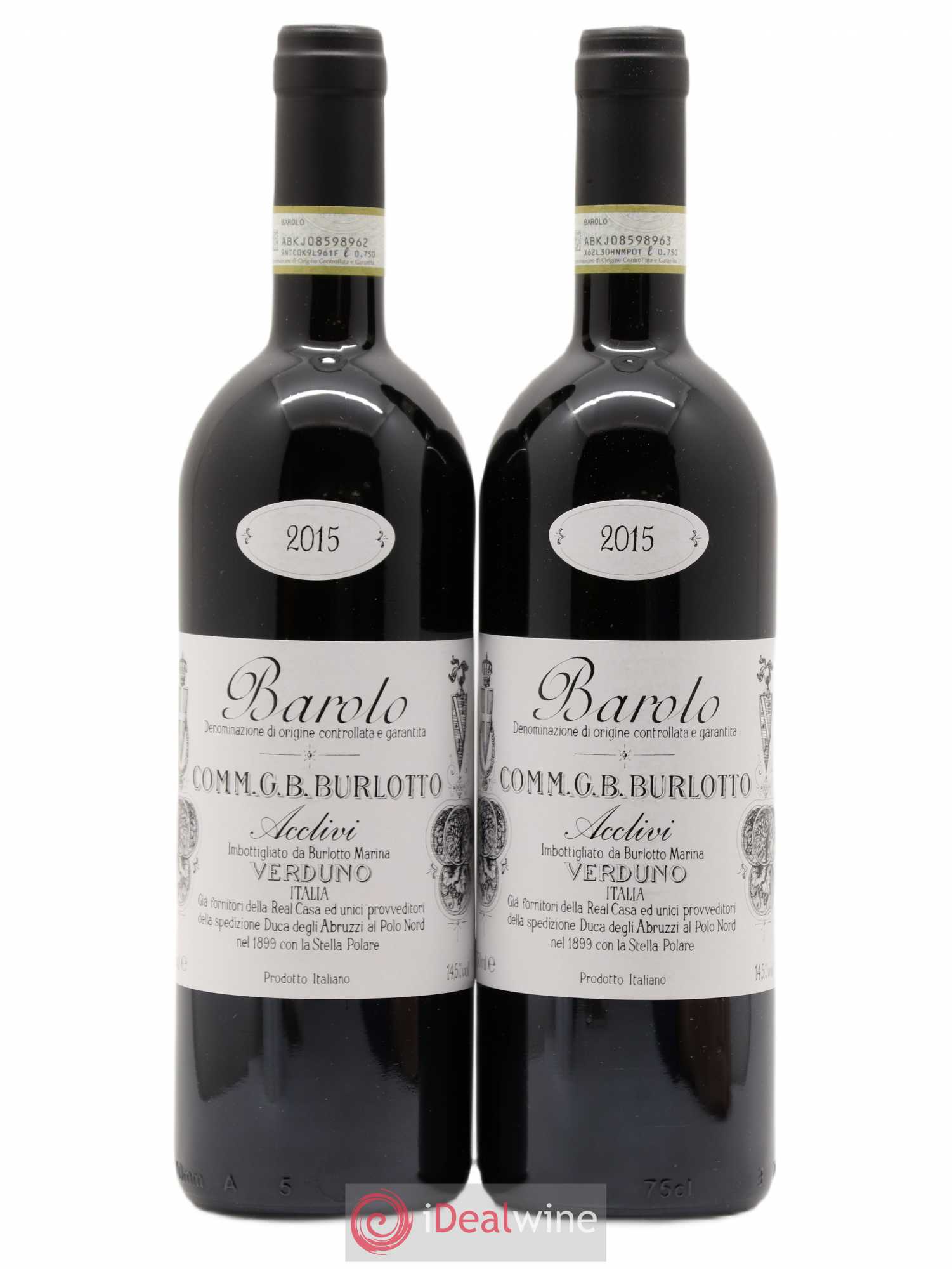 Barolo DOCG Acclivi Comm. Giovan Battista Burlotto 2015 - Lot de 2 bouteilles - 0