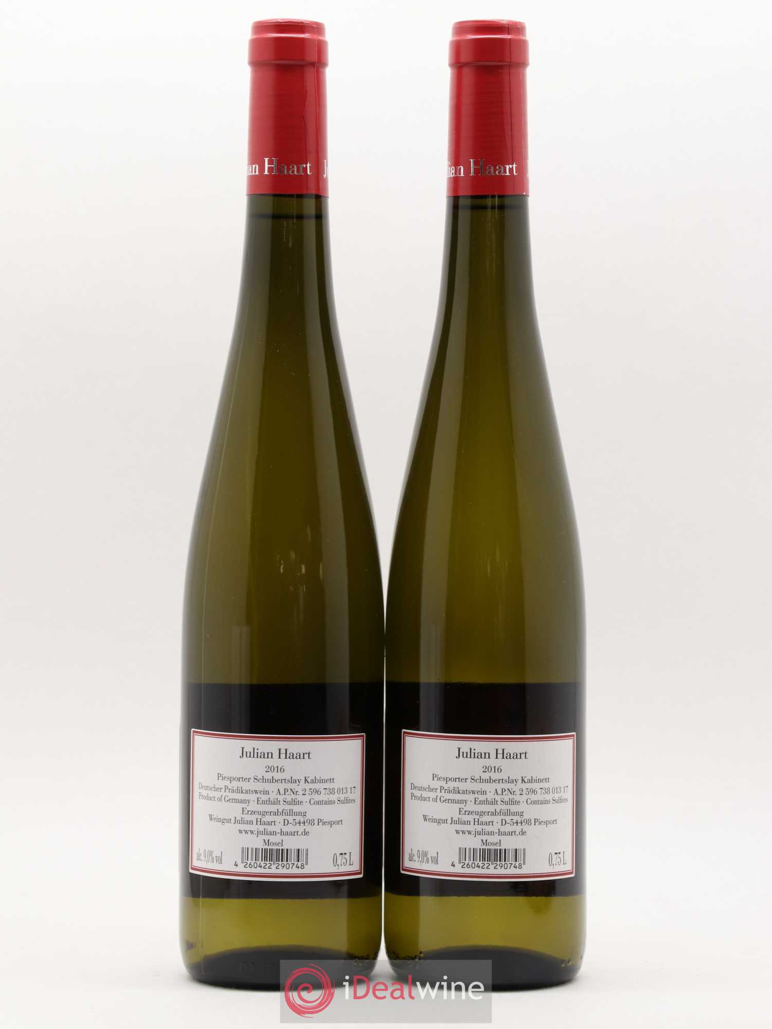 Allemagne Mosel-Saar Piesporter Schuberslay Kabinett J.Haart 2016 - Posten von 2 Flaschen - 1