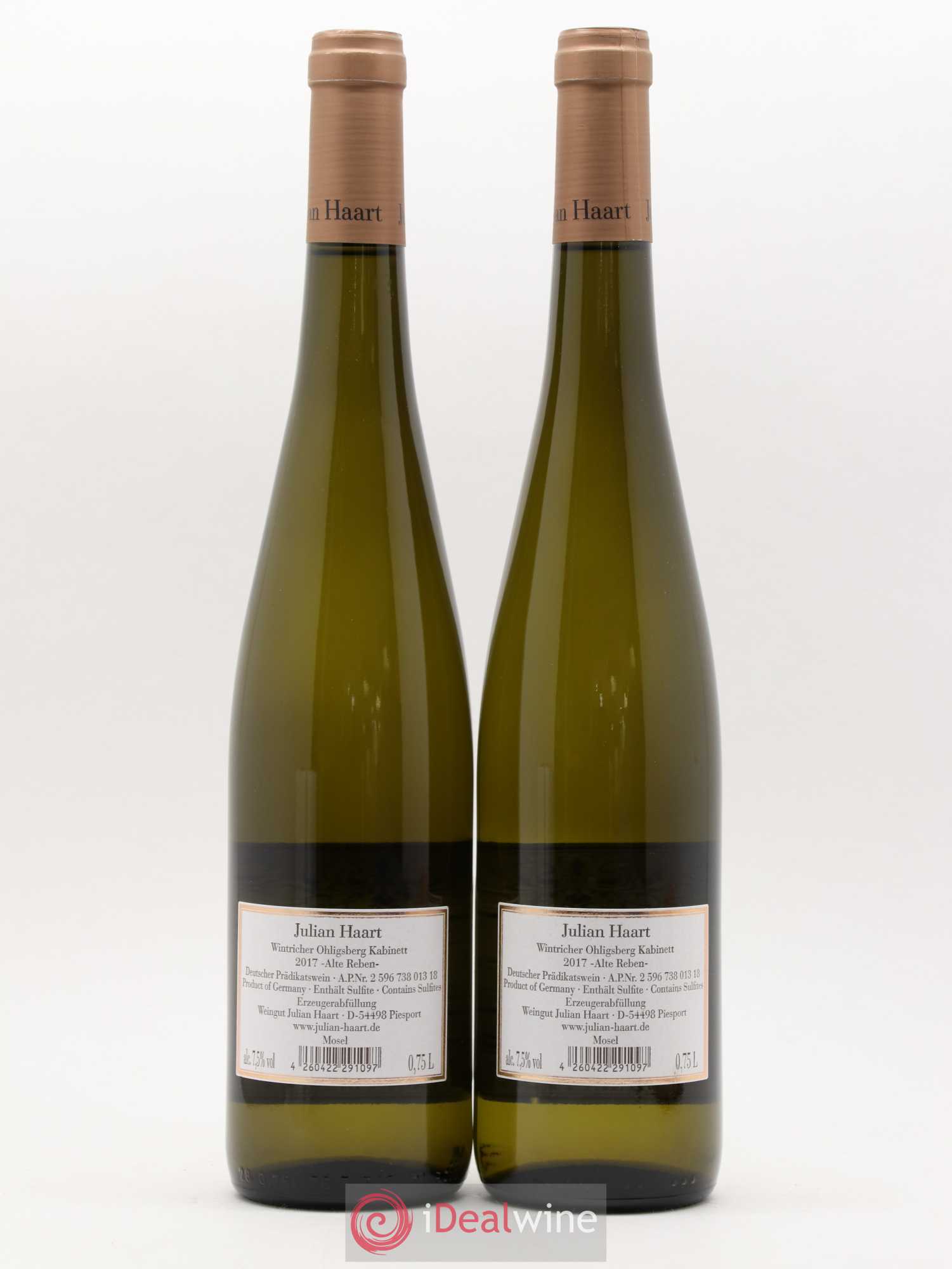 Allemagne Mosel-Saar Ohligsberg Riesling Gc Kabinett J.Haart 2017 - Lot of 2 bottles - 1