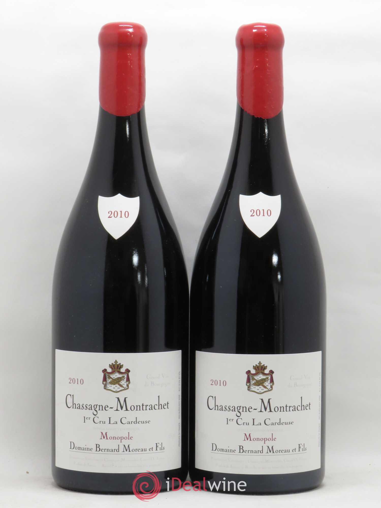 Chassagne-Montrachet 1er Cru La Cardeuse Bernard Moreau 2010 - Lot de 2 magnums - 0