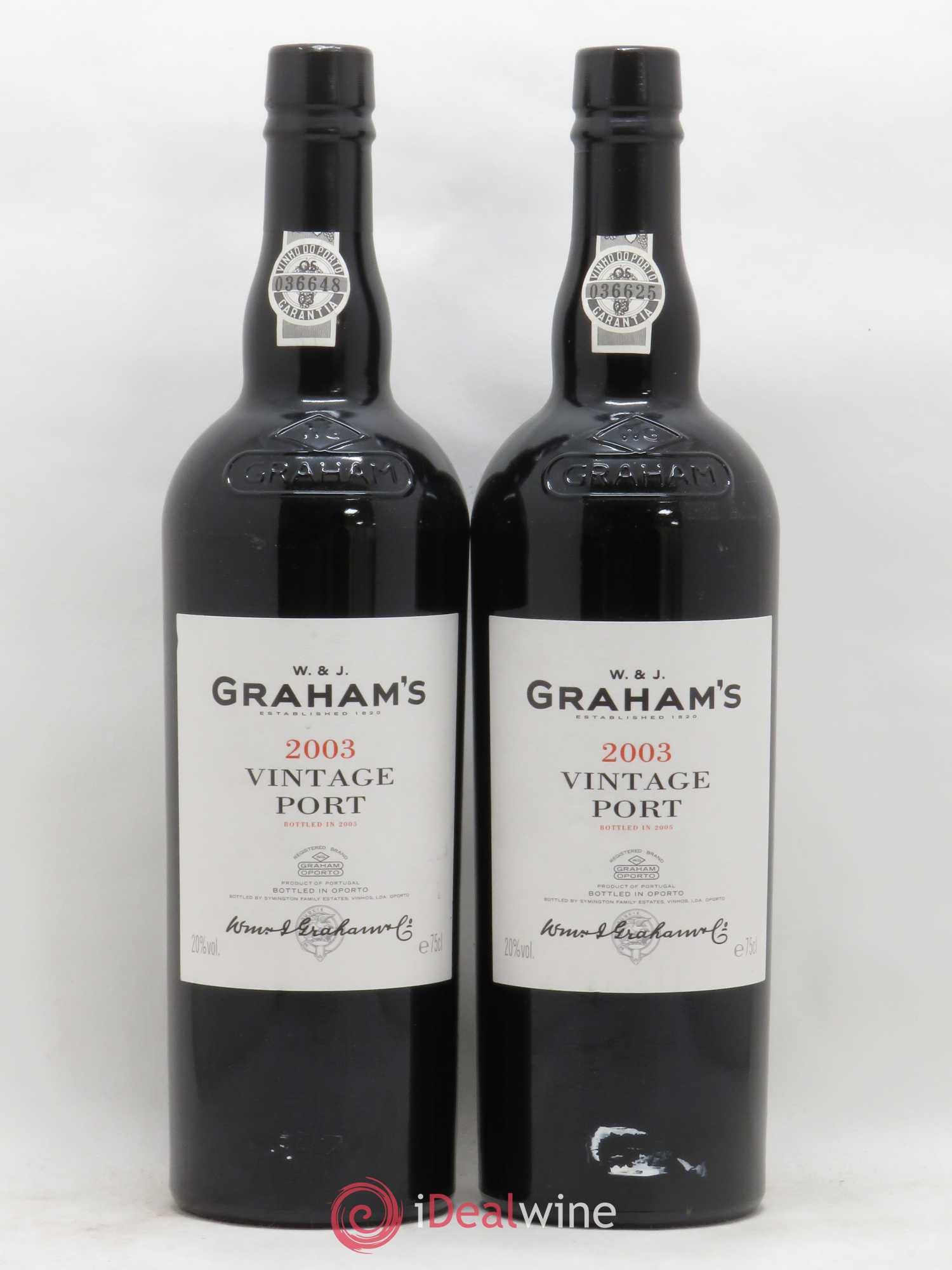 Porto W&J Graham' Vintage 2003 - Lot de 2 bouteilles - 0