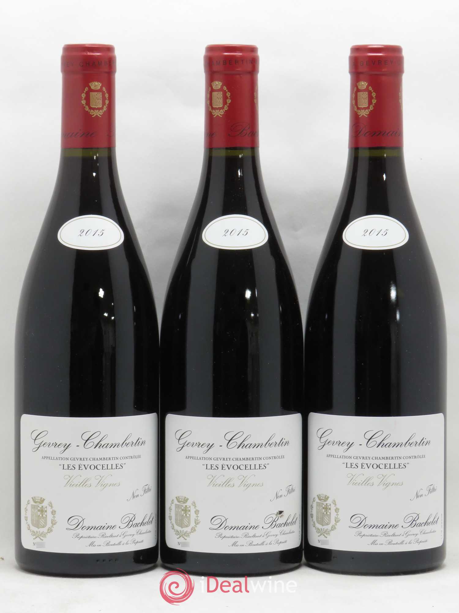 Gevrey-Chambertin Les Evocelles Vieilles Vignes Denis Bachelet (Domaine) 2015 - Lot de 3 bouteilles - 0