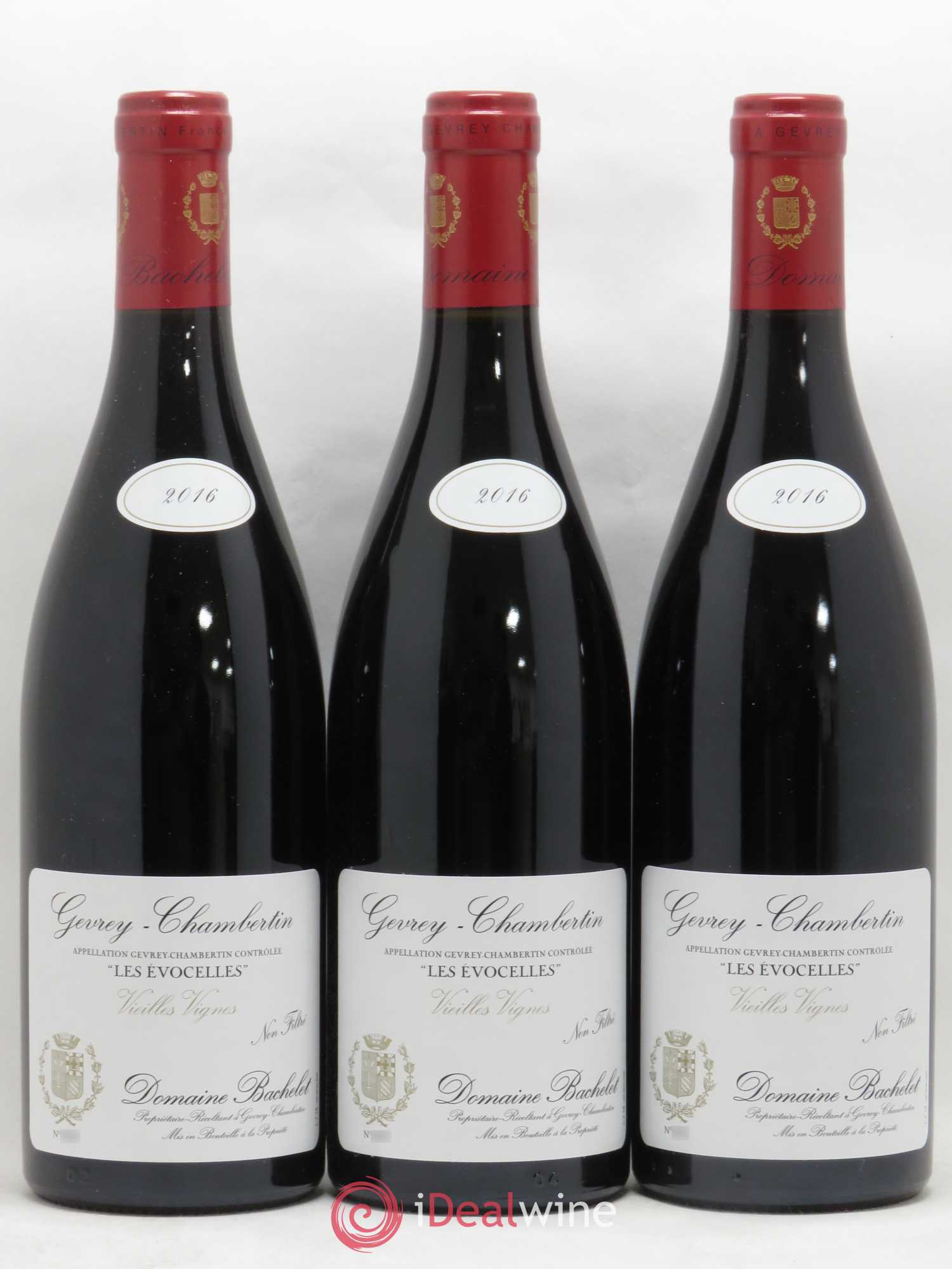 Gevrey-Chambertin Les Evocelles Vieilles Vignes Denis Bachelet (Domaine) 2016 - Lot de 3 bouteilles - 0