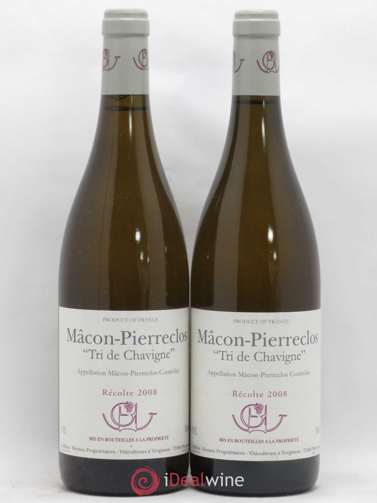 Mâcon-Pierreclos Tri de Chavigne Guffens-Heynen 2008 - Posten von 2 Flaschen - 0