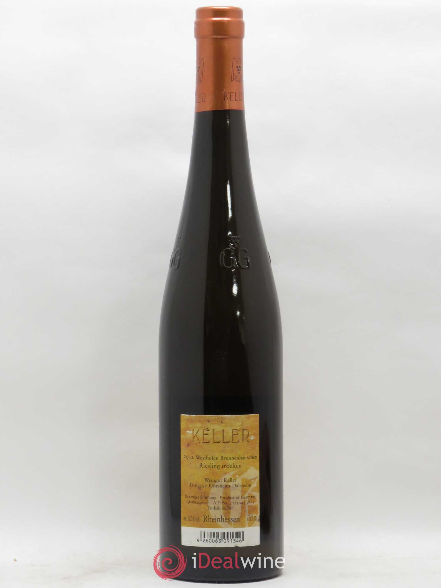 Riesling Abst Erde Westhofen Brunnenhäuschen trocken Keller 2012 - Posten von 1 Flasche - 1