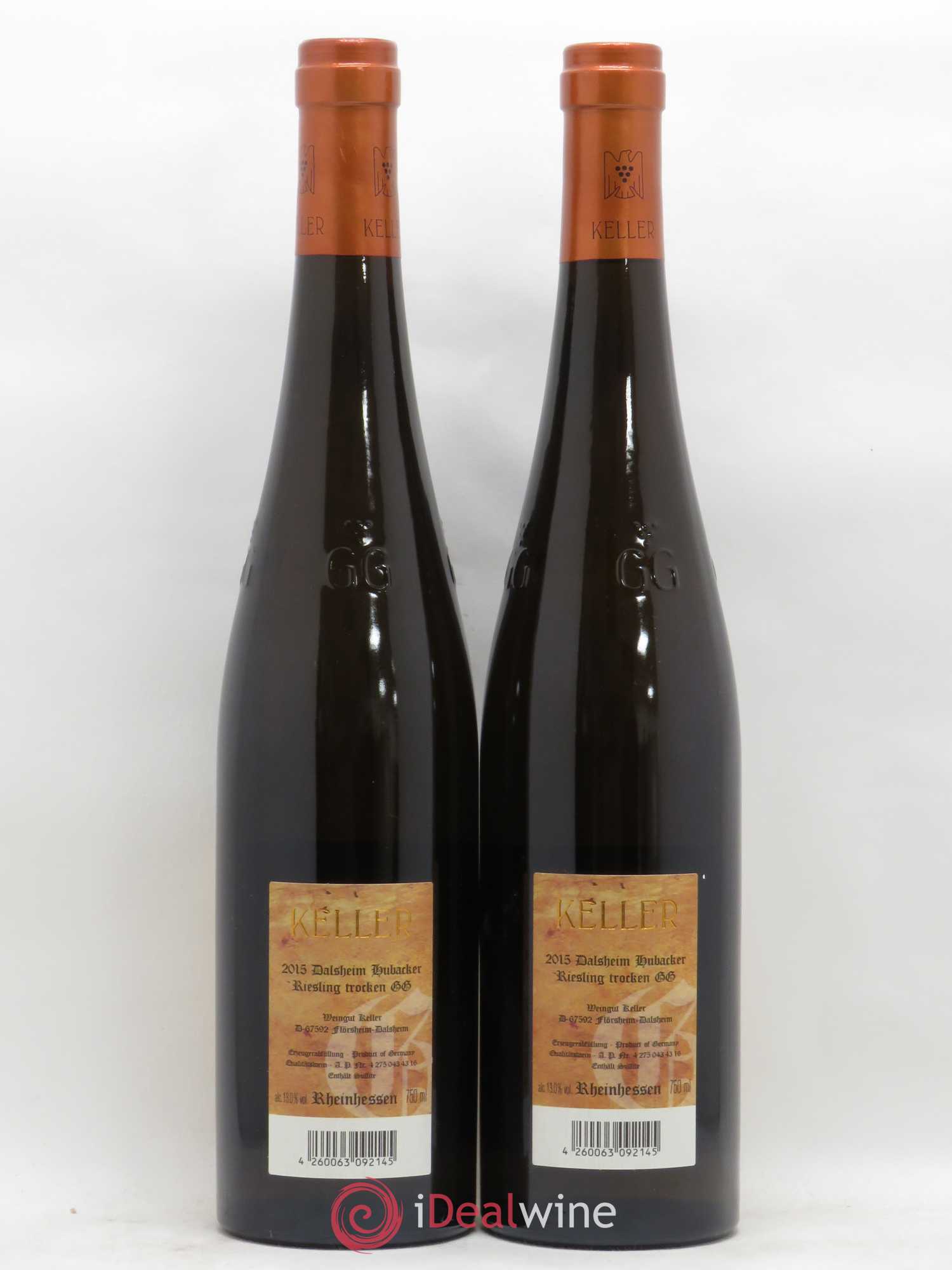 Riesling Trocken GG Dalsheim Hubacker Keller 2015 - Lot de 2 bouteilles - 1