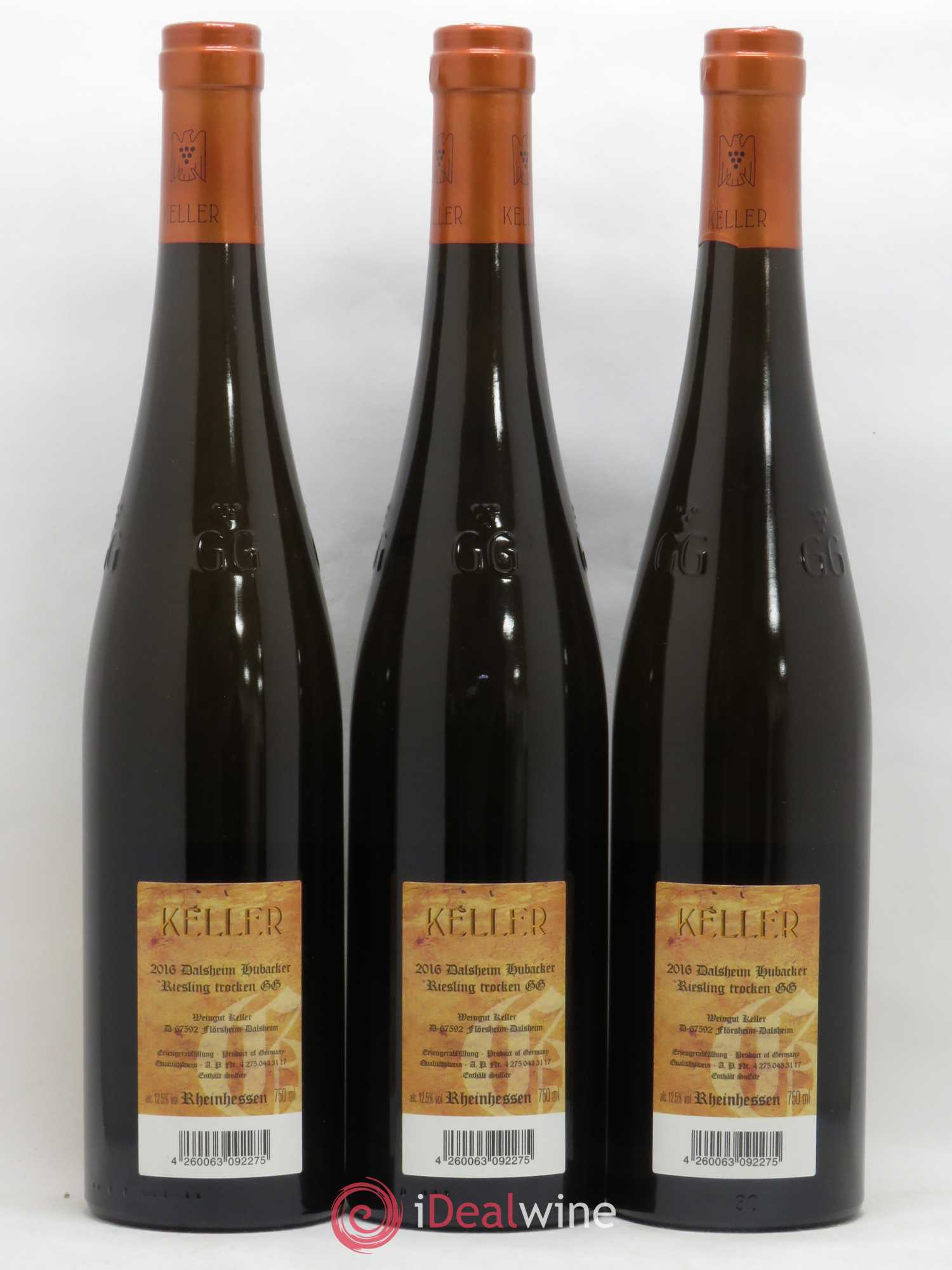 Riesling Trocken GG Dalsheim Hubacker Keller 2016 - Lot de 3 bouteilles - 1